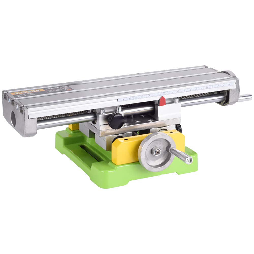 Multifunctional Mini Bench Vise - Precision Drill Press Milling Machine Compound Table Adjustable Worktable (BG-6350) for DIY Projects, Metalworking, and Woodworking