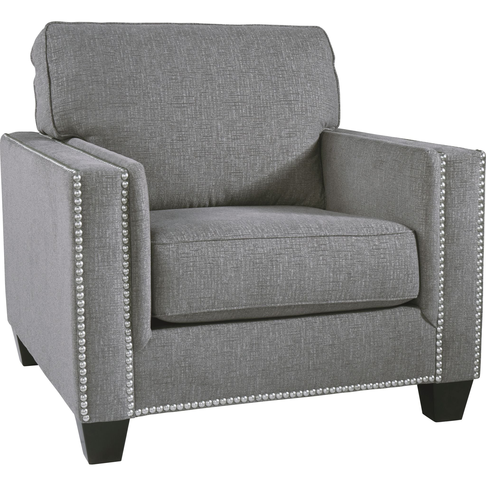 Barrali Chair - Modern Fog Gray Accent Chair for Living Room, Bedroom & Office - Comfortable Upholstered Lounge Chair with Sturdy Metal Legs - Perfect for Reading, Relaxing & Decorating Your Home