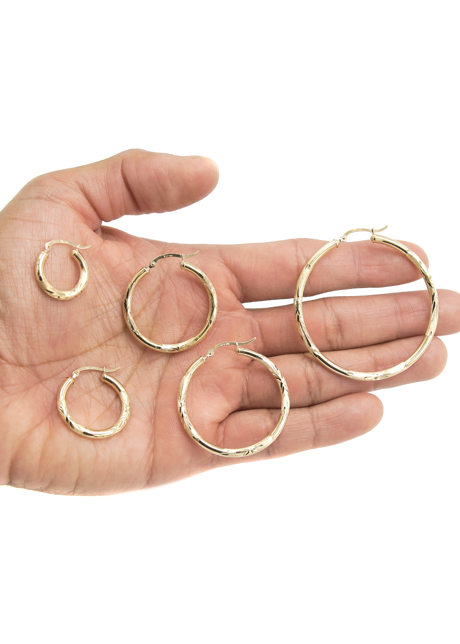 10K Gold Hoop Earrings for Women - Adjustable Size & Hypoallergenic | Perfect for Everyday Wear, Parties & Gifts