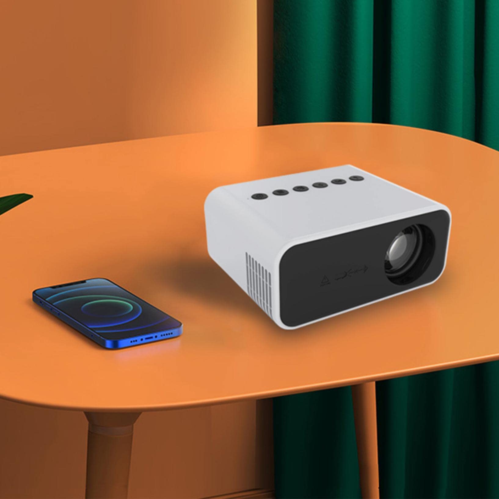 Aopirta HD WiFi Projector 1080P Home Theater Video Projector - Compatible with USB, AV, Micro SD, iOS & Android Smartphones - Perfect for Movie Nights, Gaming & Outdoor Camping (White)