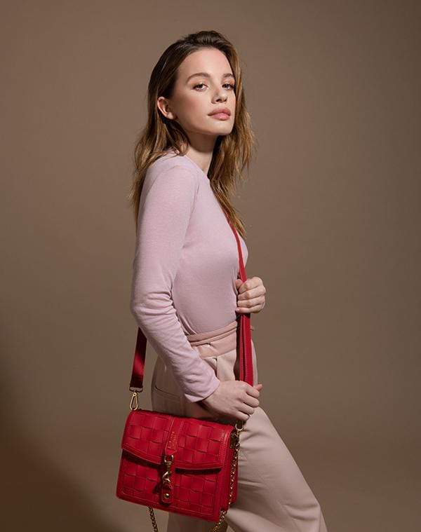 Vegan Leather Shoulder & Crossbody Bag for Women | Daisy Design in White | Perfect for Work, Travel & Everyday Use