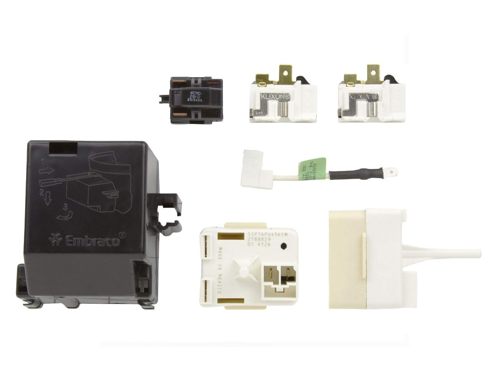 ClimaTek Upgraded Start Overload Relay Compressor for Kenmore & Whirlpool Refrigerators - Compatible with 8201786, AP3885081, 1177466 - Perfect for Home Kitchen Appliances Repair