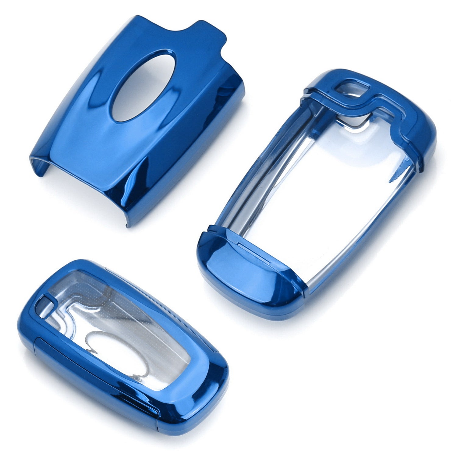 Durable Blue TPU Key Fob Protective Case Compatible with 2017+ Ford Edge/Fusion & 2018+ Mustang/F-150 | Shockproof & Scratch-Resistant Cover for Car Keys | Perfect for Daily Use, Travel & Outdoor Activities