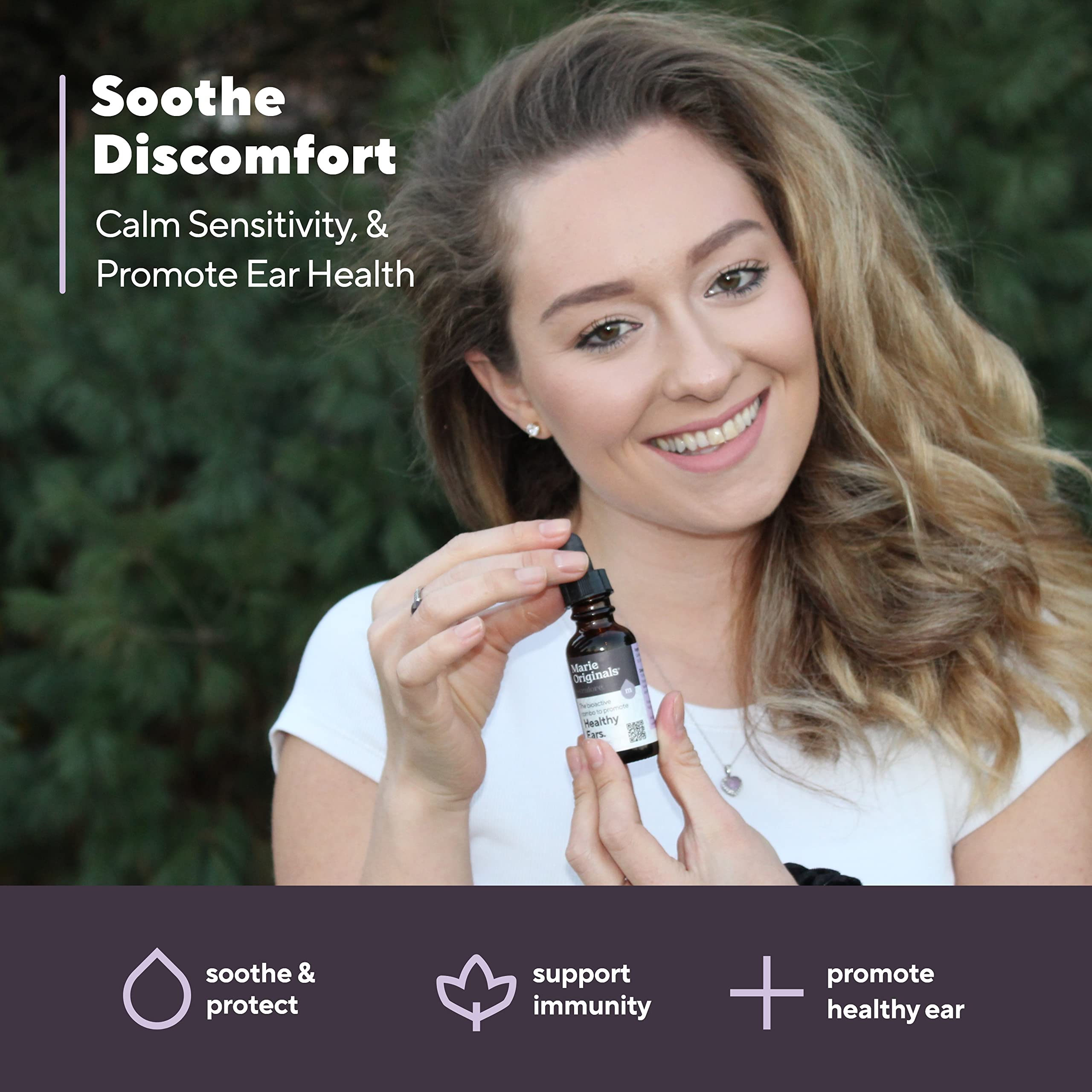Marie Originals Natural Ear Oil Drops | Mullein Garlic Oil for Ear Infections Prevention & Pain Relief | Herbal Earache Remedy for Adults, Kids & Pets | Soothes Ear Pain, Removes Wax & Supports Ear Health (2 Pack) - Perfect for Travel, Swimming & Daily Ear Care