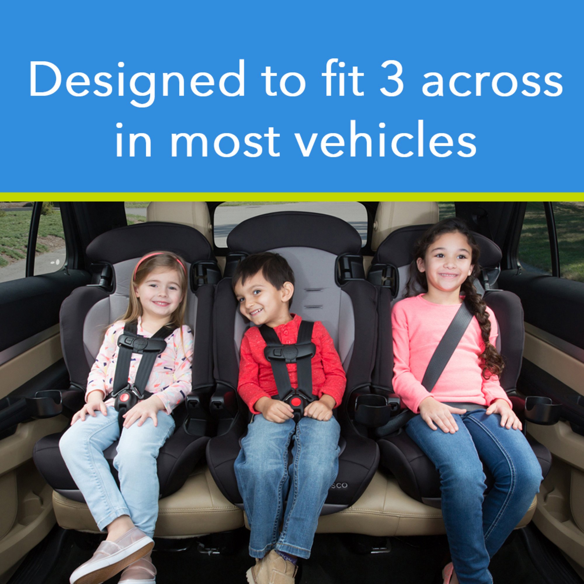 Cosco Finale DX 2-in-1 Booster Car Seat for Toddlers & Kids | High Back & Backless Booster | Safety Tested | Dusk Color | Perfect for Travel & School Carpool