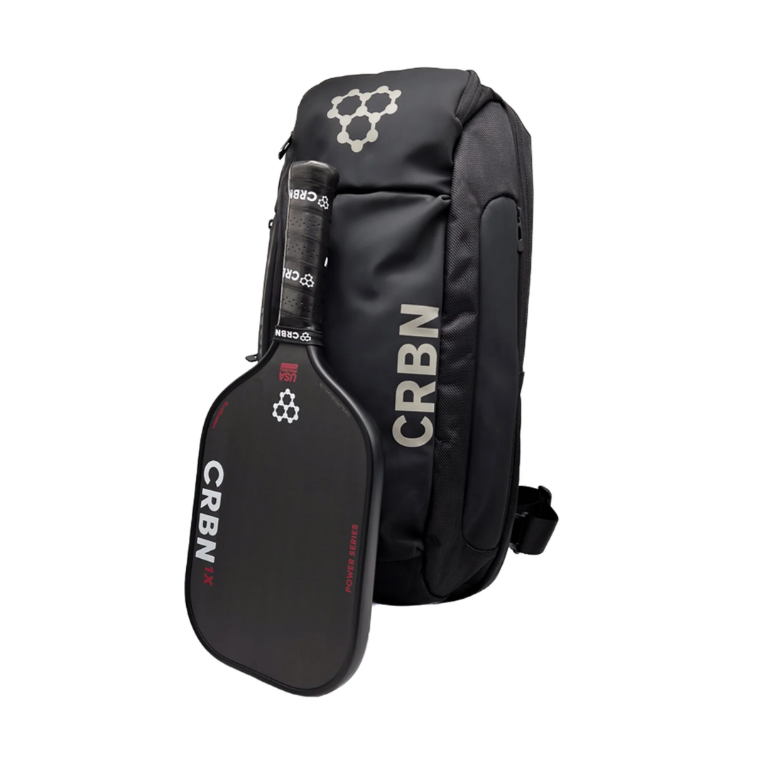 CRBN Pro Team Sling Bag - Lightweight Crossbody Shoulder Bag for Men & Women, Waterproof Travel Gym Bag with Multiple Pockets - Perfect for Hiking, Workout, Travel & Everyday Use [Black]