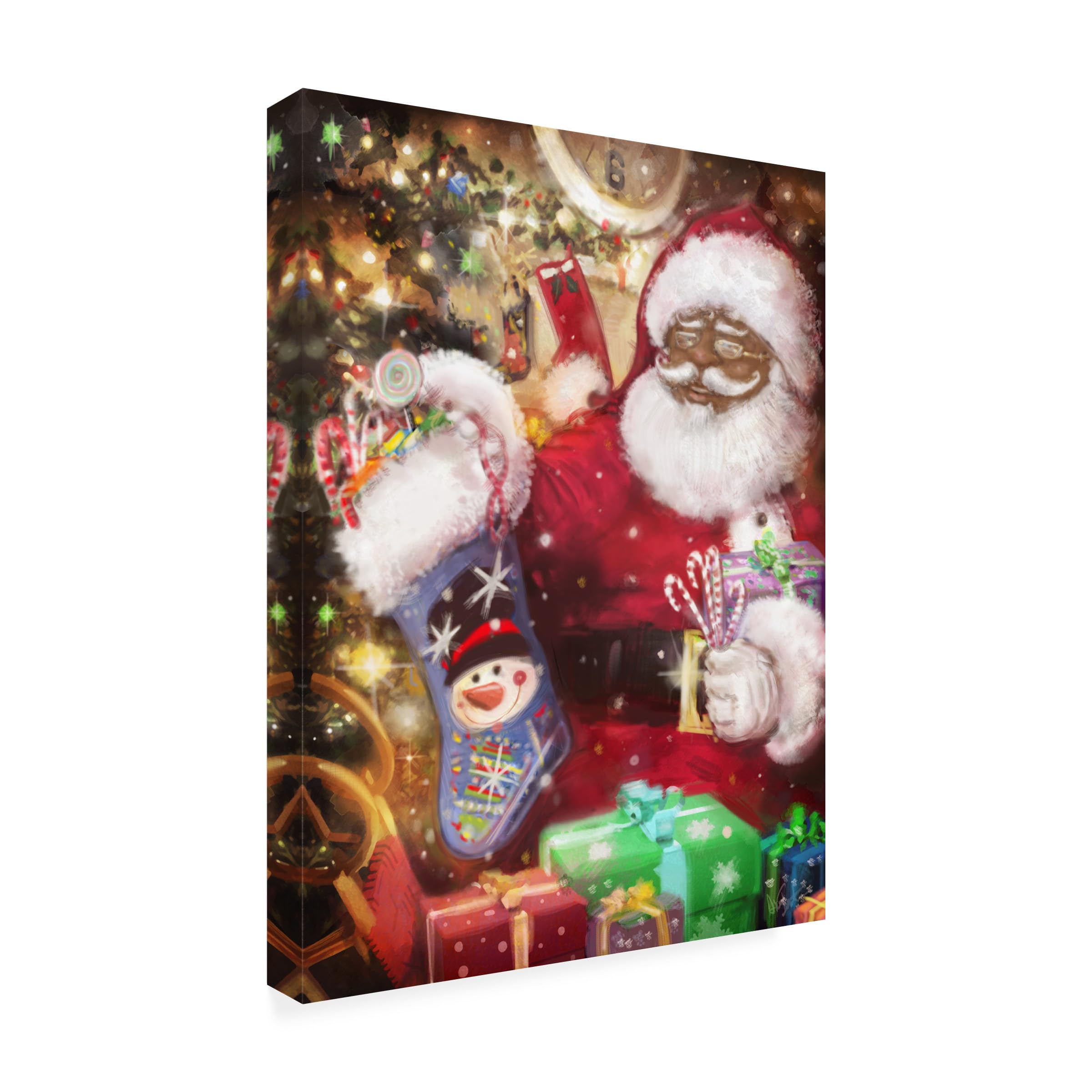 Trademark Fine Art 'The Real Santa' Canvas Wall Art by Arnica Burnstone - Perfect for Christmas Home Decor, Holiday Gifts & Living Room Wall Decorations