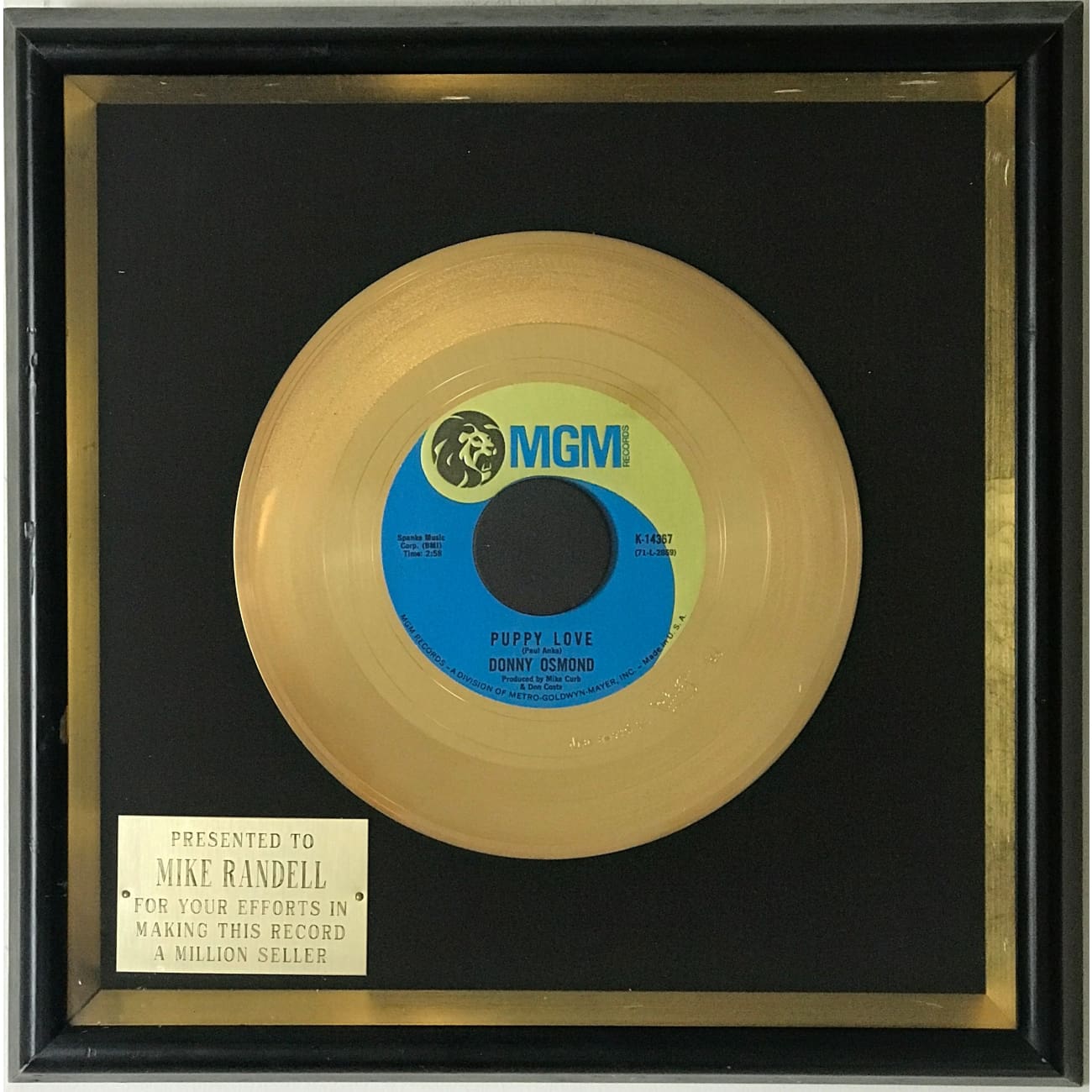 Donny Osmond Puppy Love 1972 Limited Edition Rare Vinyl Record - Collector's Item for Music Enthusiasts & Vintage Decor