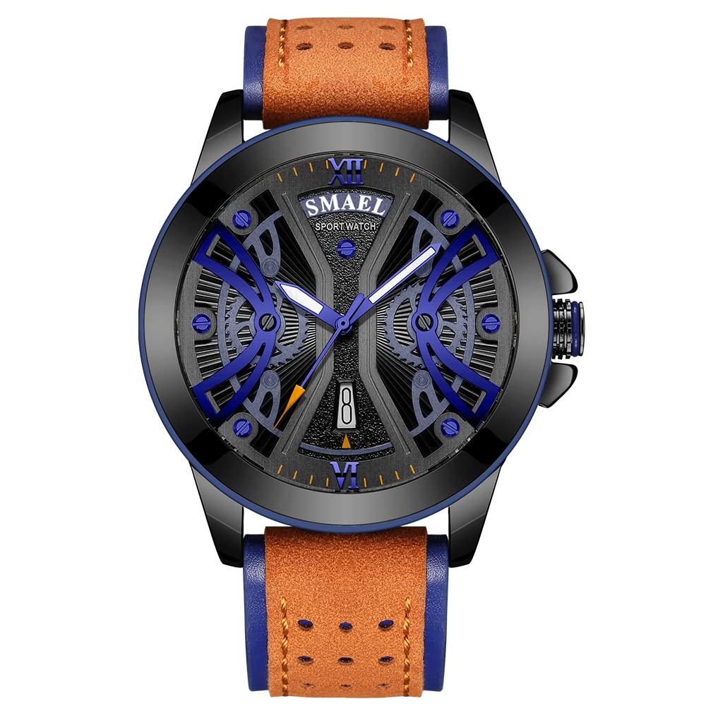 Men's Automatic Skeleton Watch - Waterproof Quartz Wristwatch for Business, Casual & Outdoor Activities | Stylish & Durable Timepiece for Men