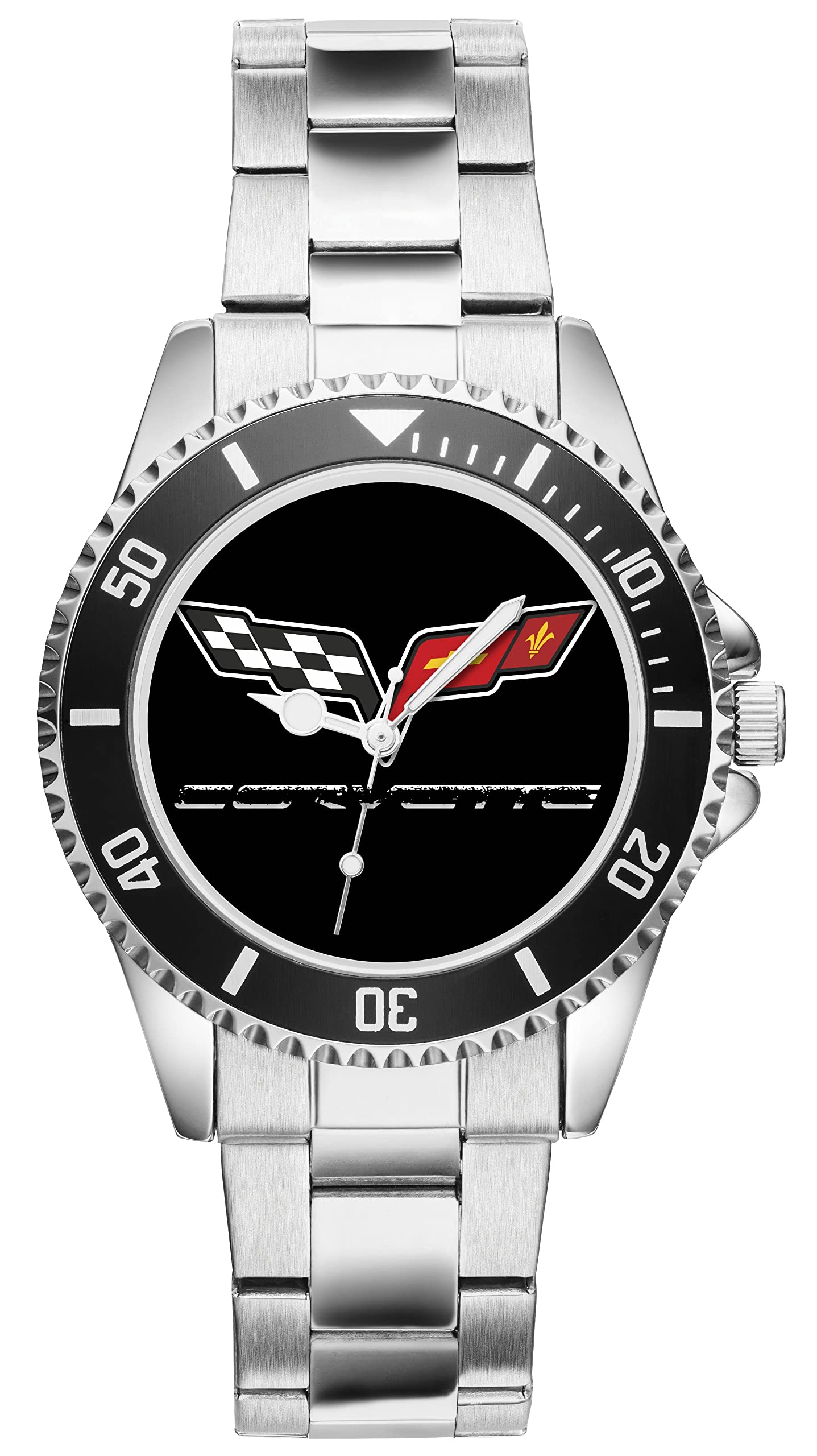 KIESENBERG Men's Analog Quartz Wristwatch - Silver Muscle Car Inspired Watch 9713 - Perfect Gift for Car Enthusiasts & Everyday Wear