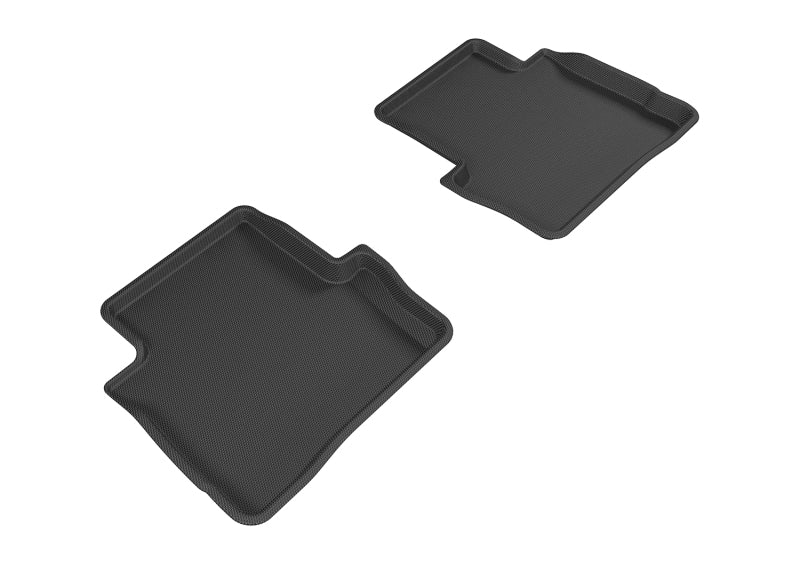 3D MAXpider Custom Fit All-Weather Floor Mats for 2013-2017 Dodge Dart Kagu - 2nd Row Black Car Mats - Perfect for Road Trips & Daily Commutes