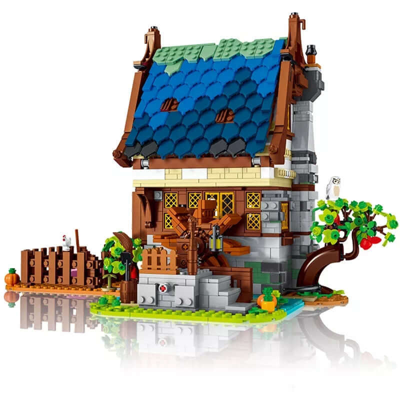 URGE 50104 Medieval Town Water Mill Building Set - 2053pcs Castle Model Kit for Adults & Teens - Perfect for Home Decor, Collectors & DIY Enthusiasts