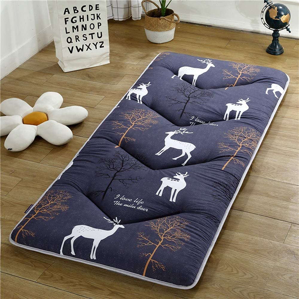 Traditional Japanese Futon Mattress - Tatami Floor Bed Mattress for Student Dorm, Single Bunk & Small Spaces | Foldable Quilted Cushion for Home, Guest Room & Minimalist Living | Portable Floor Sleeping Solution