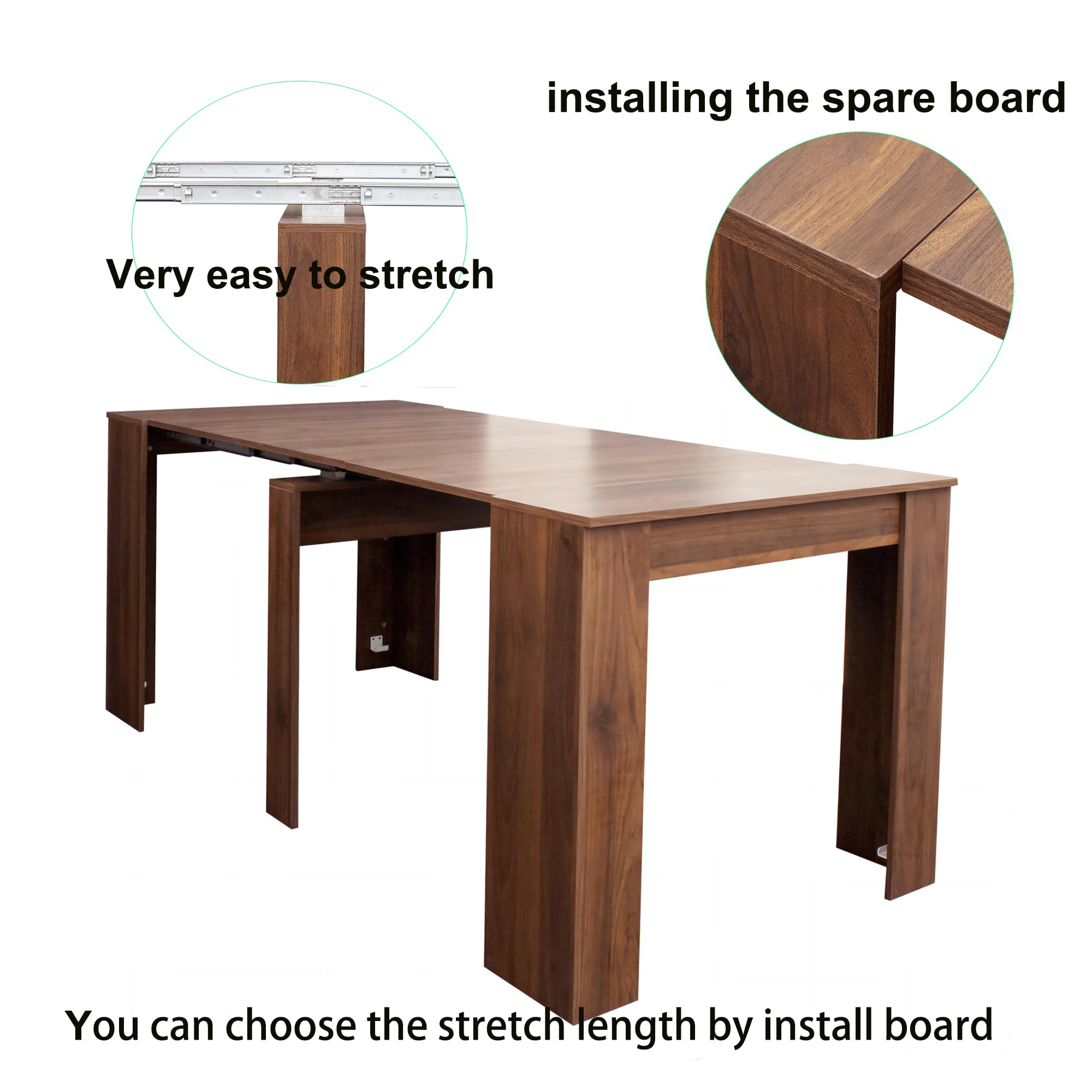 Expandable Folding Dining Table for 6-12 People - 30.71