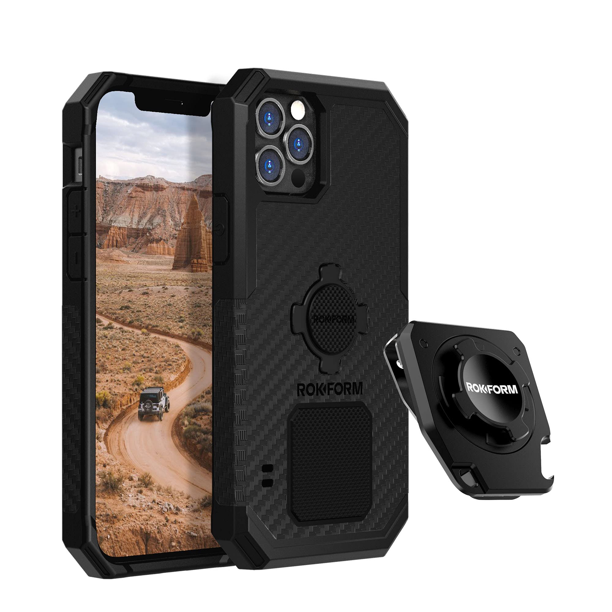 Rokform Rugged Case for iPhone 12 & iPhone 12 Pro with Sport Utility Belt Clip & Phone Stand - Shockproof Protective Cover for Outdoor, Work & Daily Use