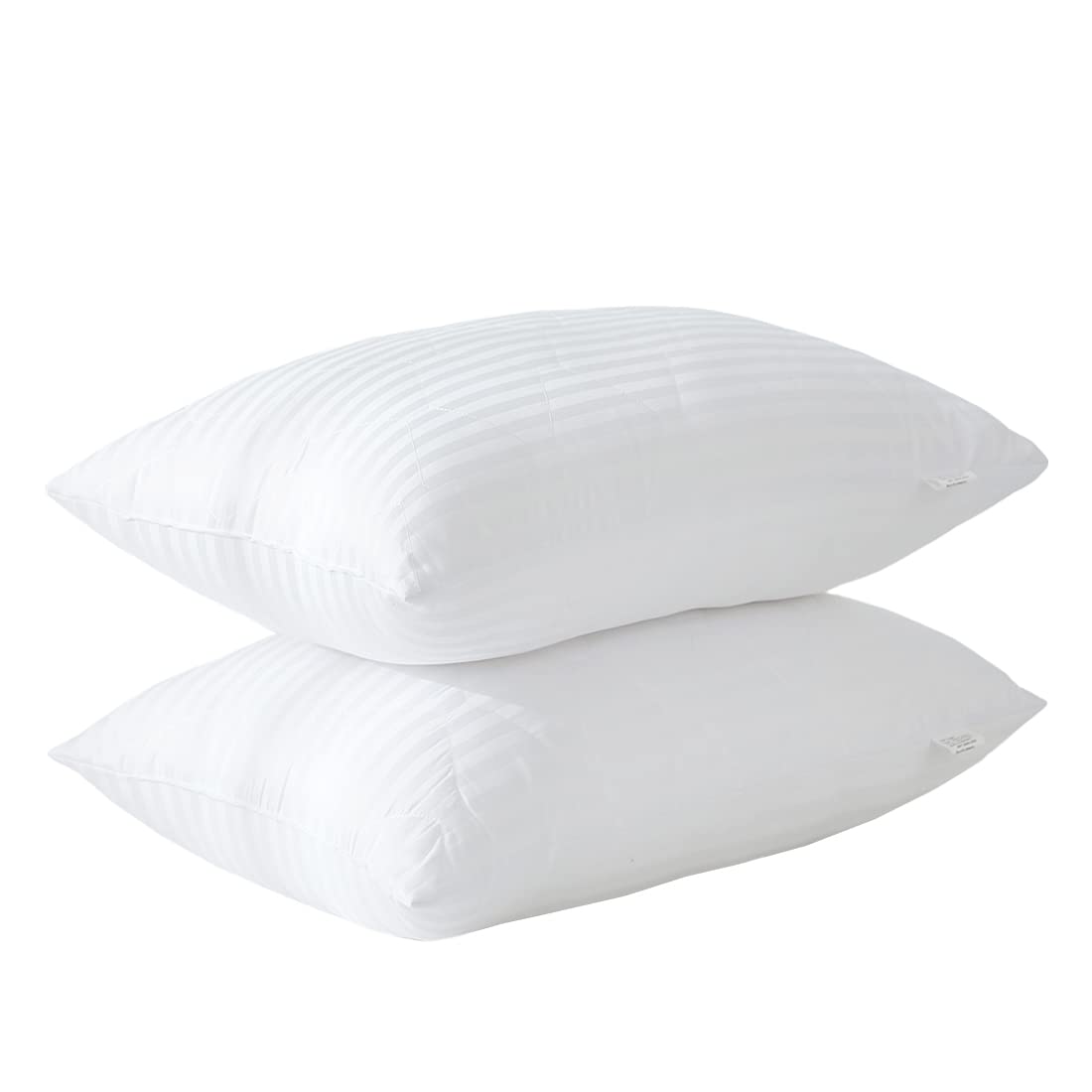 Uniqwamer Queen Size Bed Pillows 2 Pack - Skin-Friendly & Breathable Cooling Pillows for Side and Back Sleepers | Hotel Collection Luxury Pillows for Better Sleep - Perfect for Home, Office, and Travel Use