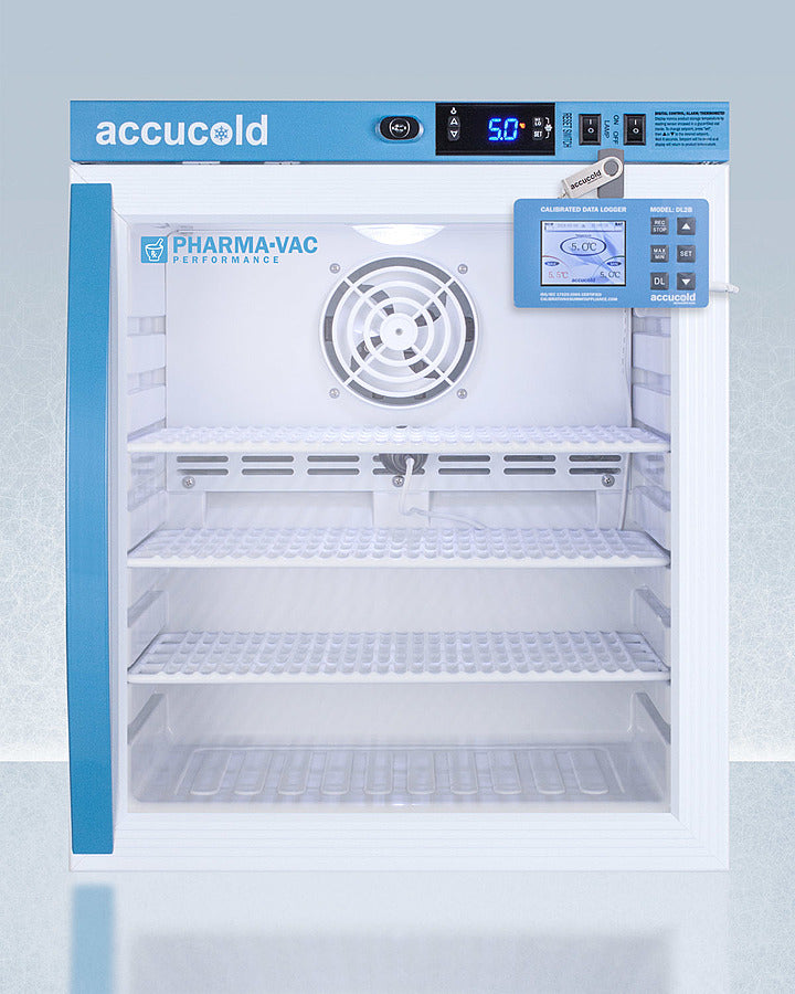 Accucold 1 Cubic Foot Compact Vaccine Refrigerator ARG1PVDL2B - Portable Medical Fridge for Vaccines, Medications & Lab Samples - Perfect for Clinics, Pharmacies & Home Healthcare Use