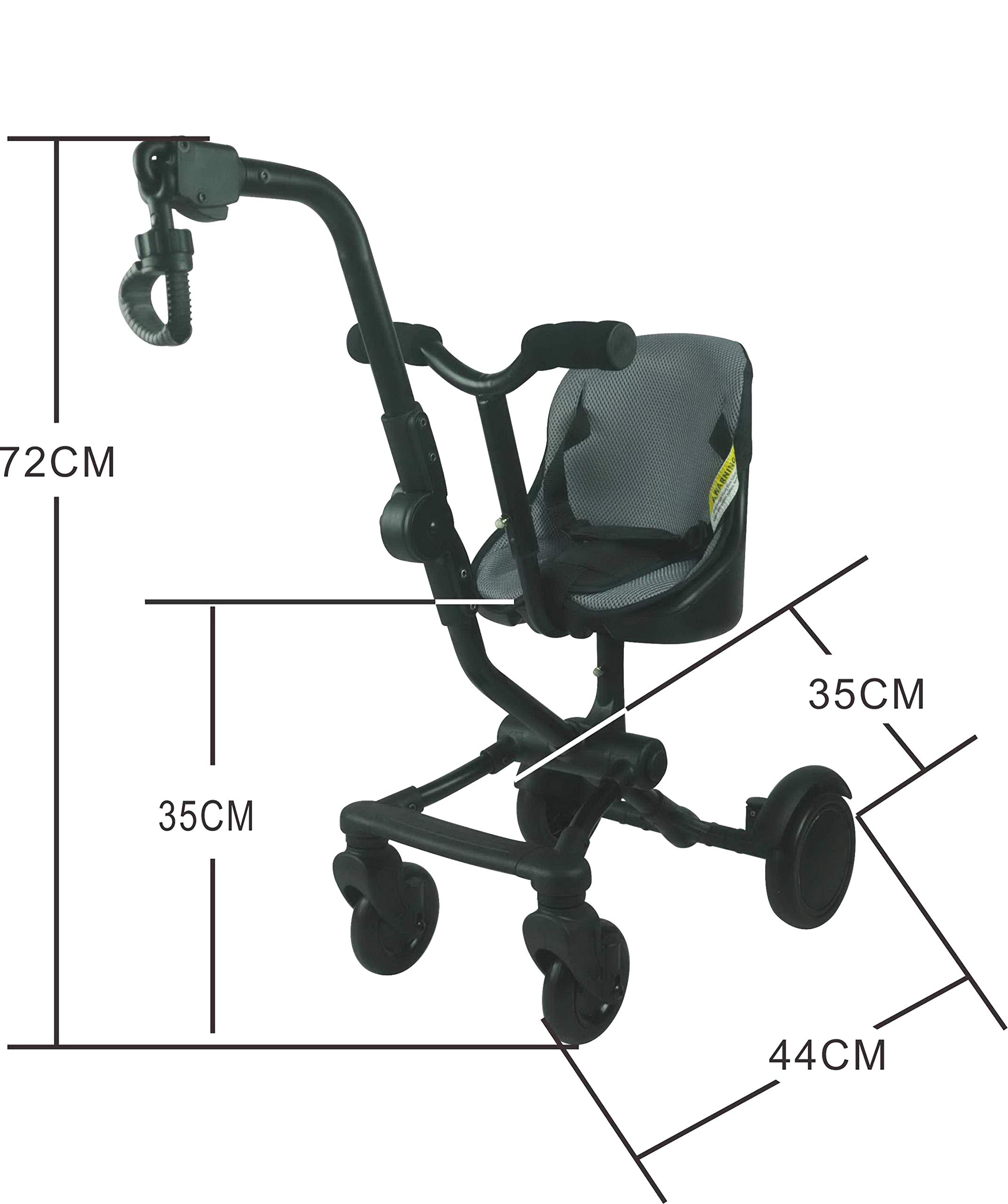 Englacha Uptown Rider - Universal Stroller Bike Attachment for Kids with Comfortable Padded Seat | Safe & Easy to Install | Fits Most Strollers | Perfect for Family Walks, Park Visits & Shopping Trips