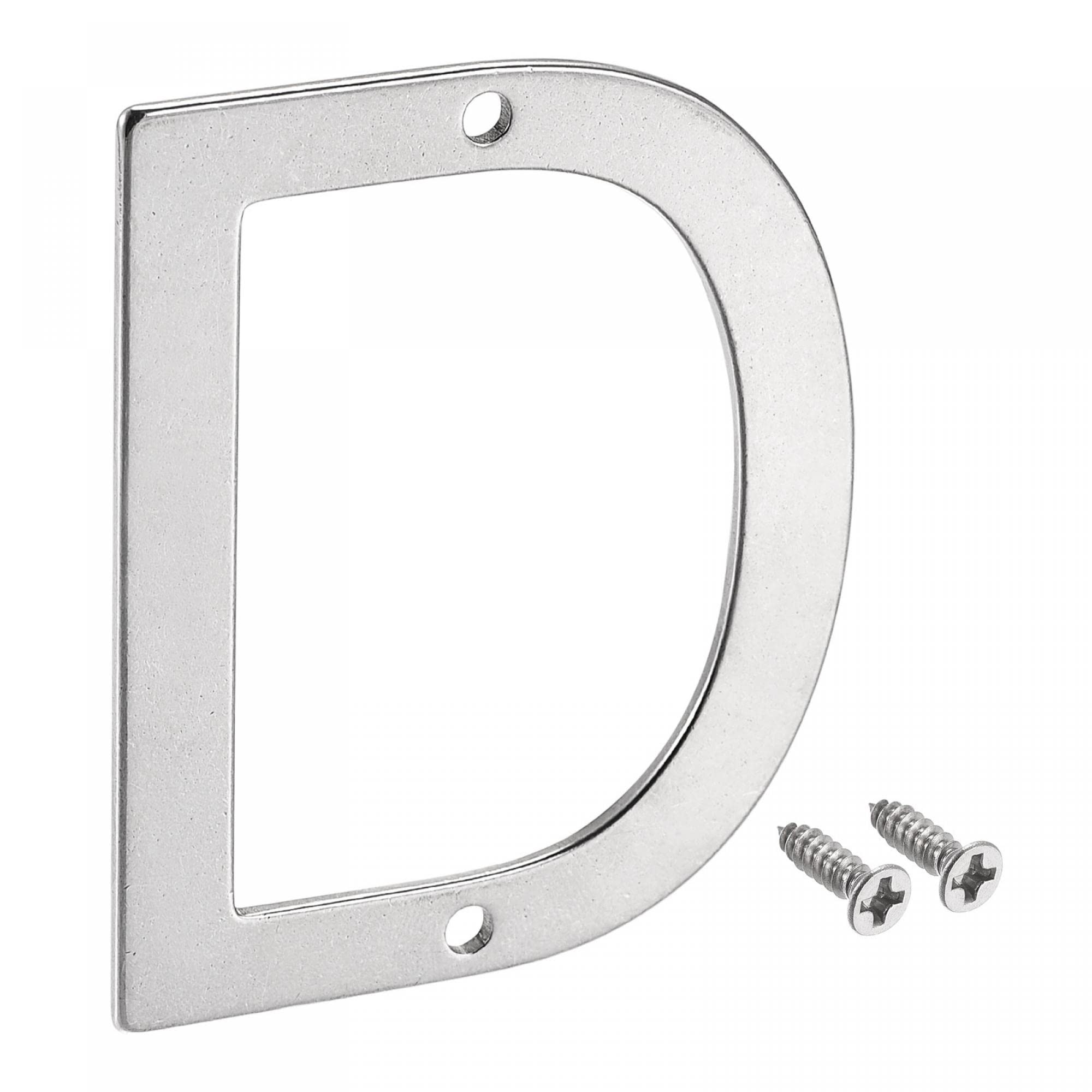 uxcell 1.97 Inch Polished Stainless Steel Letter D - Mailbox, Hotel, Door Address Sign for Home & Business | Durable Outdoor House Number & Address Plaque