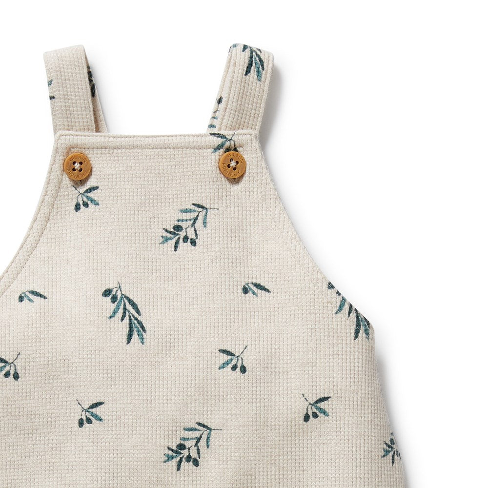 Little Olive Organic Waffle Overall - Soft Cotton Baby Romper for Boys & Girls | Perfect for Playtime, Nursery & Photo Shoots