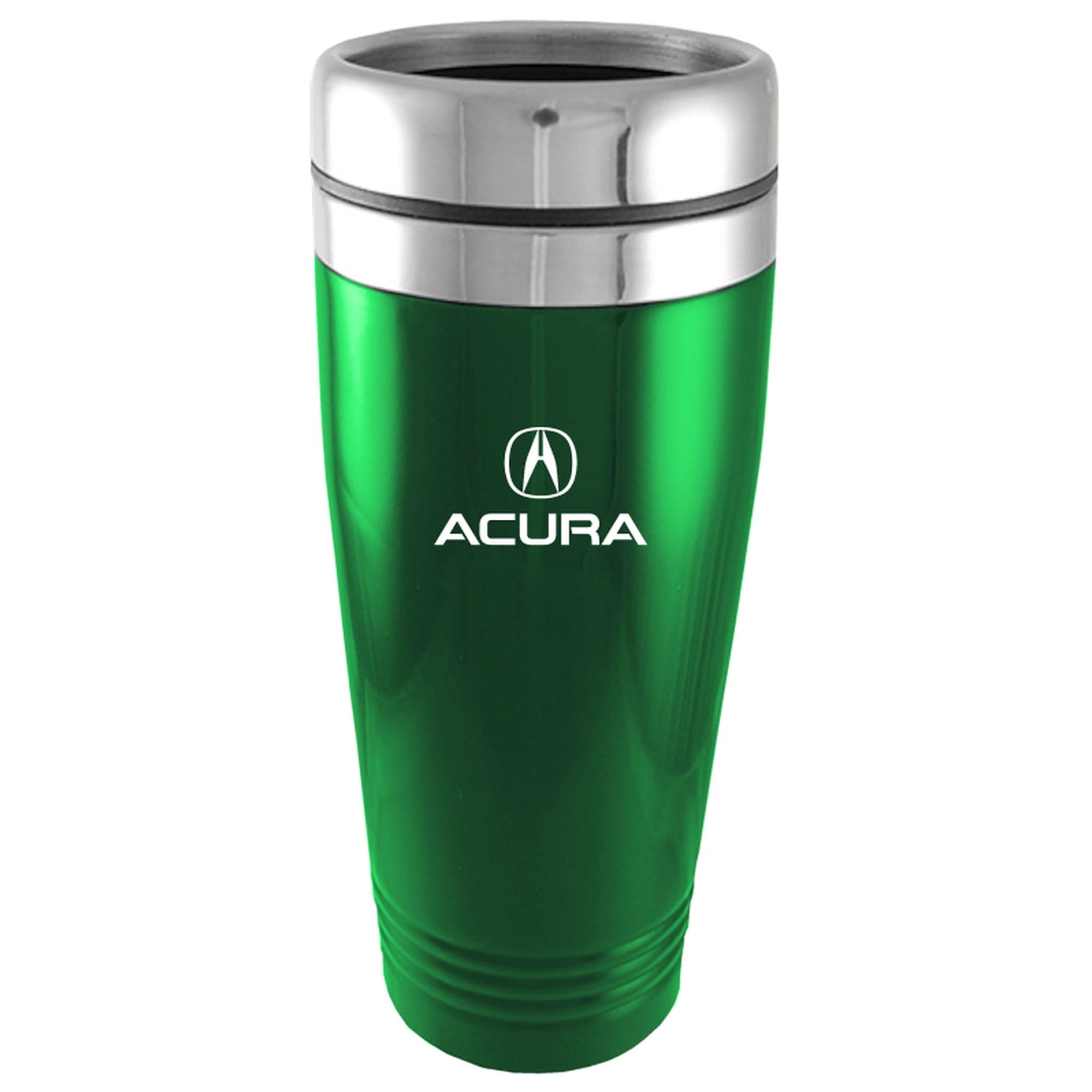 Premium Gold Insulated Travel Mug for Acura - 16oz Leak-Proof Coffee Cup with Handle, Stainless Steel Vacuum Flask for Hot & Cold Drinks - Perfect for Commuting, Road Trips & Office Use (Green)
