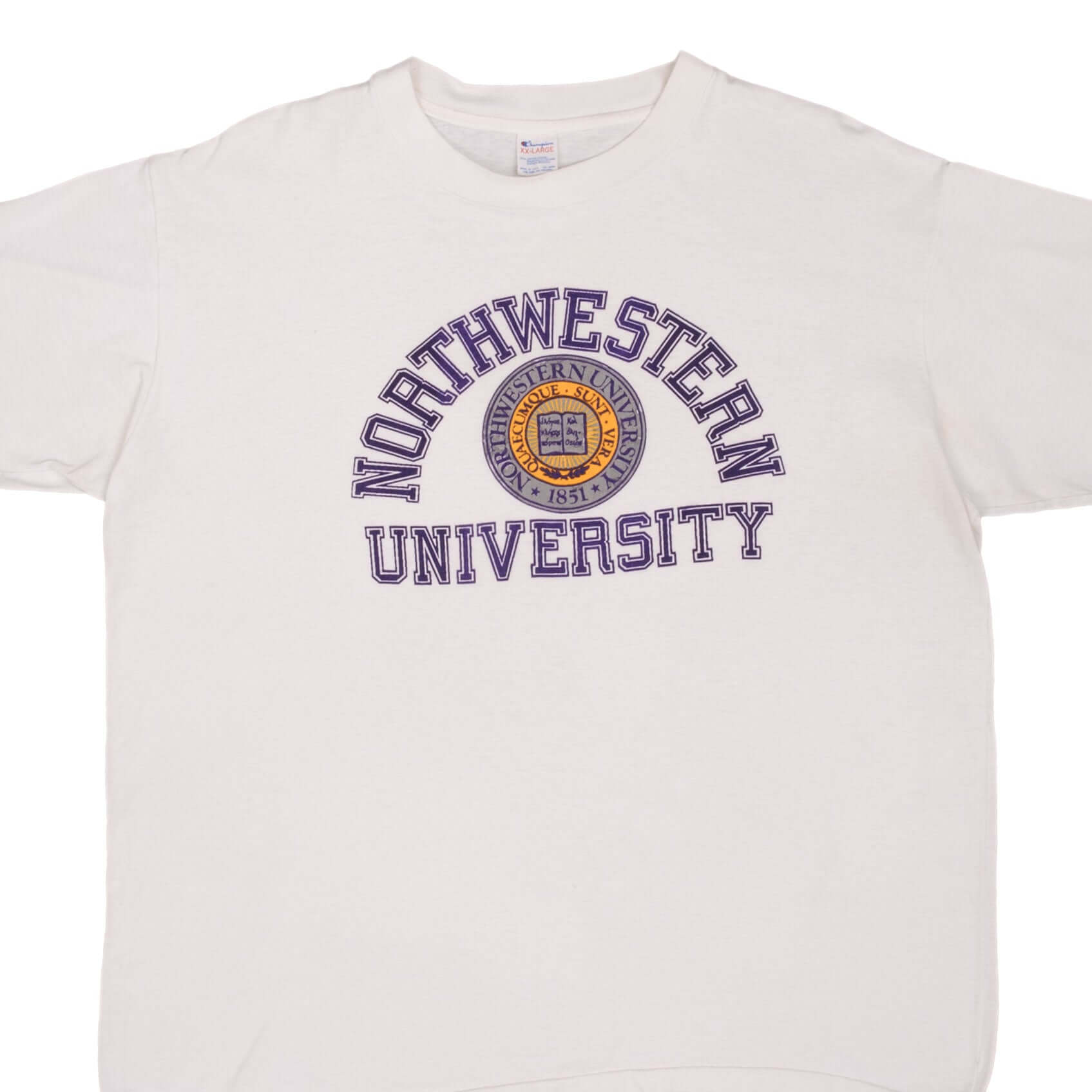 Vintage Champion Northwestern University T-Shirt 1980s Size XL - 100% Cotton Retro College Tee - Made in USA - Perfect for Alumni Gifts, Game Day & Vintage Fashion Collectors