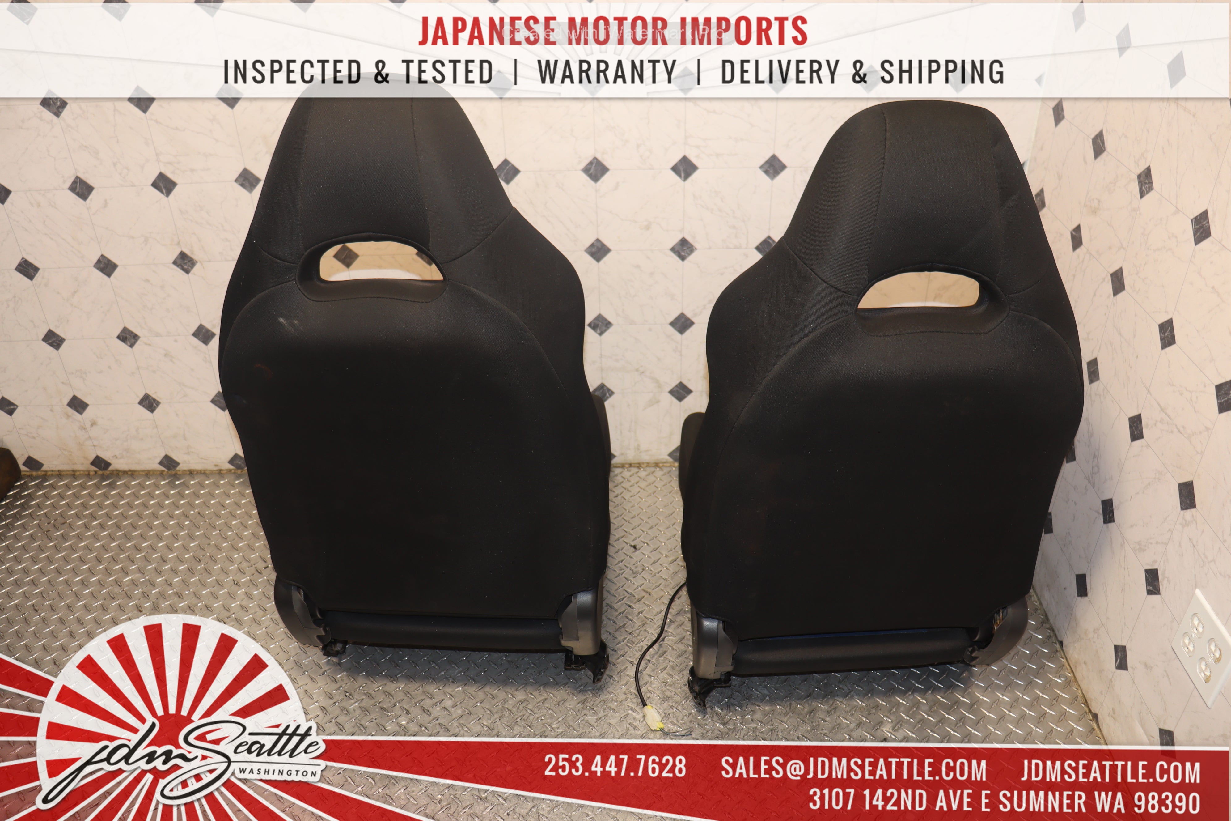 2002-2007 Subaru Impreza WRX STI GDB Complete Blue Front & Rear Seats - JDM Performance Upgrade for Racing & Street Use