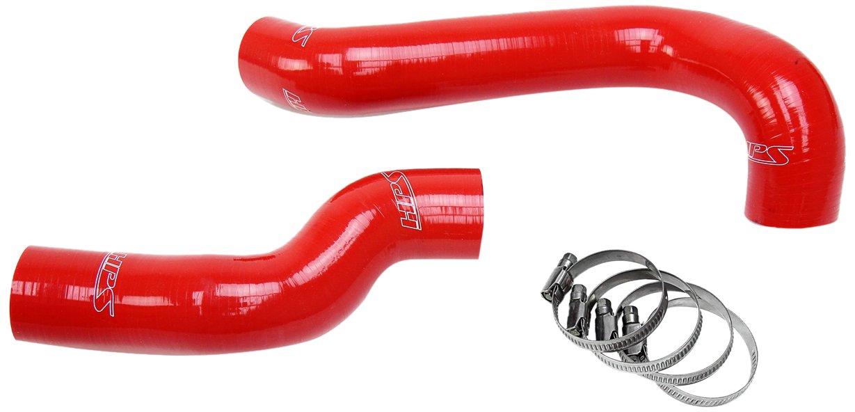 HPS 57-1698-RED-6 Red Silicone Radiator Hose Kit - High Temperature Coolant Hose Replacement (1 Pack) - Perfect for Car Engine Cooling System & Performance Upgrades