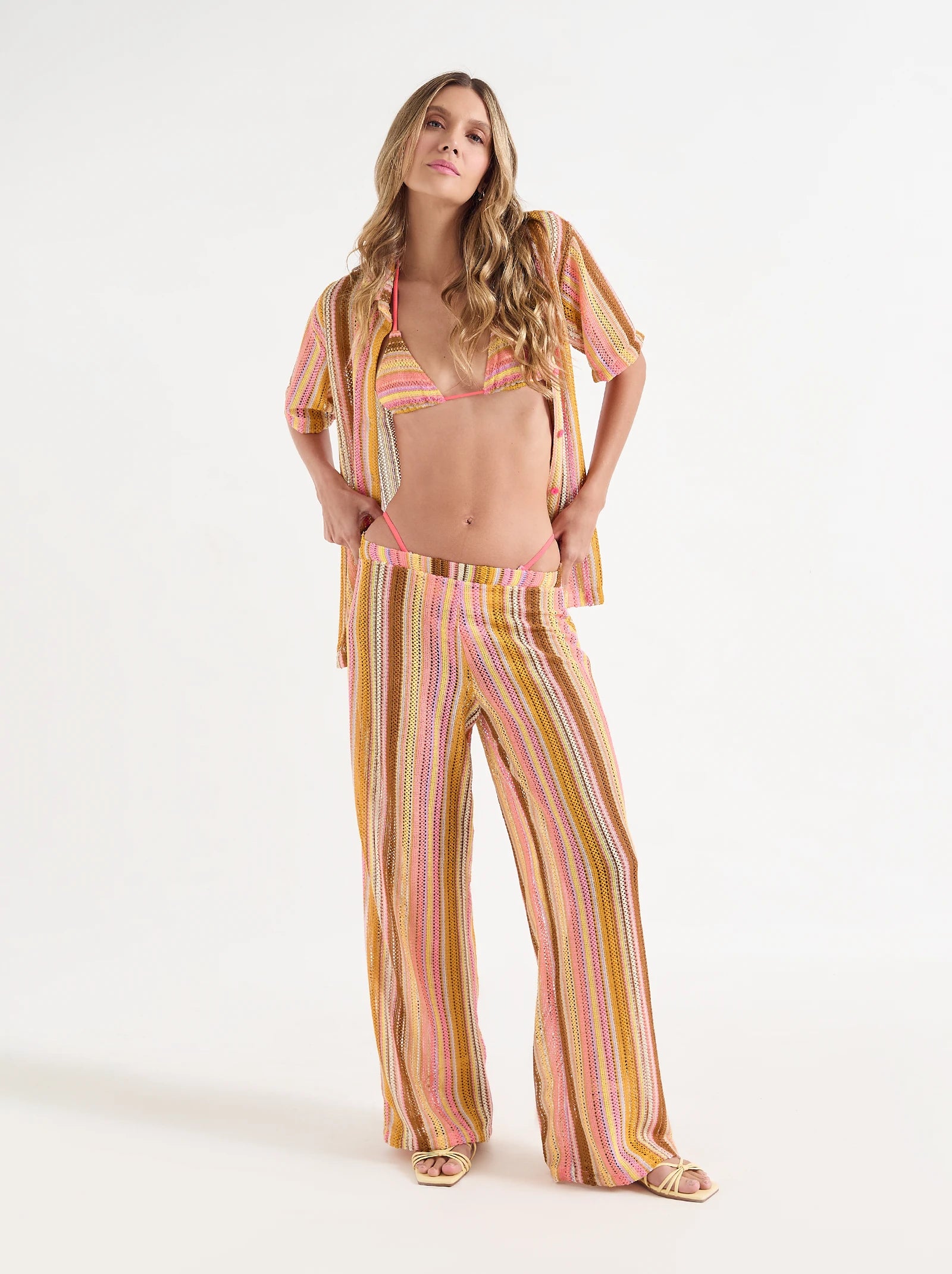 Milany Women's High Waisted Anafi Pants - Comfortable Stretchy Trousers for Work, Office & Casual Wear