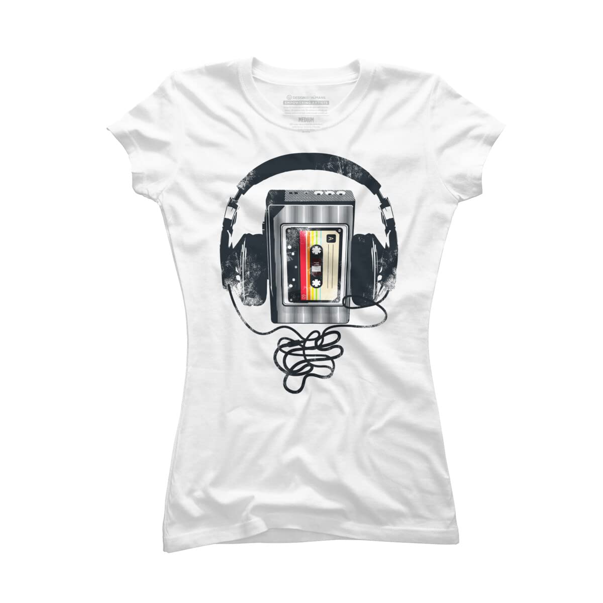 Design By Humans Junior's Sound Trip Graphic T-Shirt - Trendy Music Inspired Tee for Teens - Perfect for Concerts, Festivals & Casual Wear