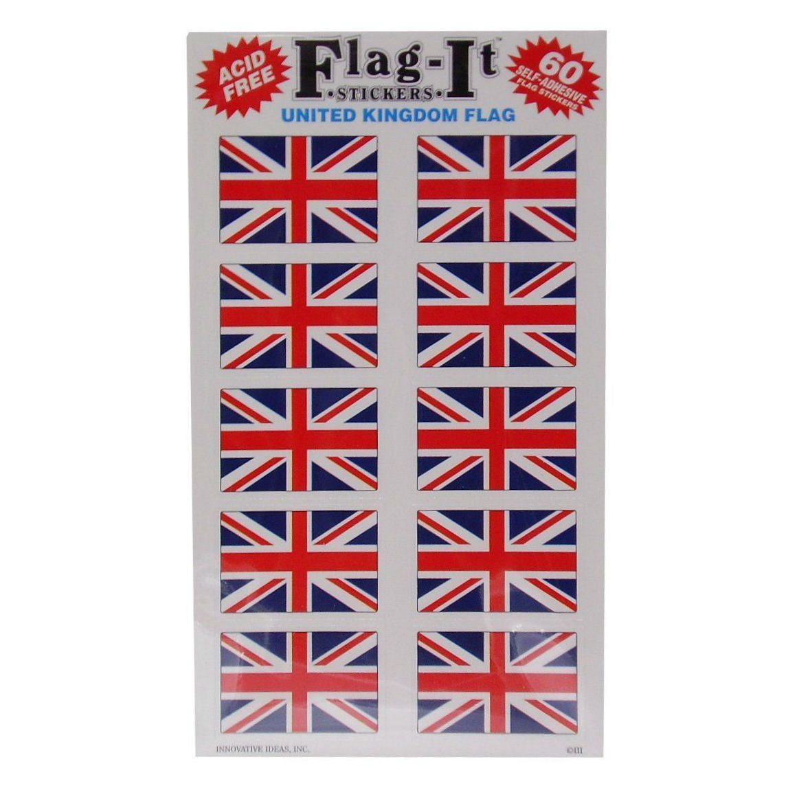 Union Jack Stickers - Pack of 50 British Flag Decals for Laptops, Cars, Windows | Patriotic Decor for UK Fans & Events
