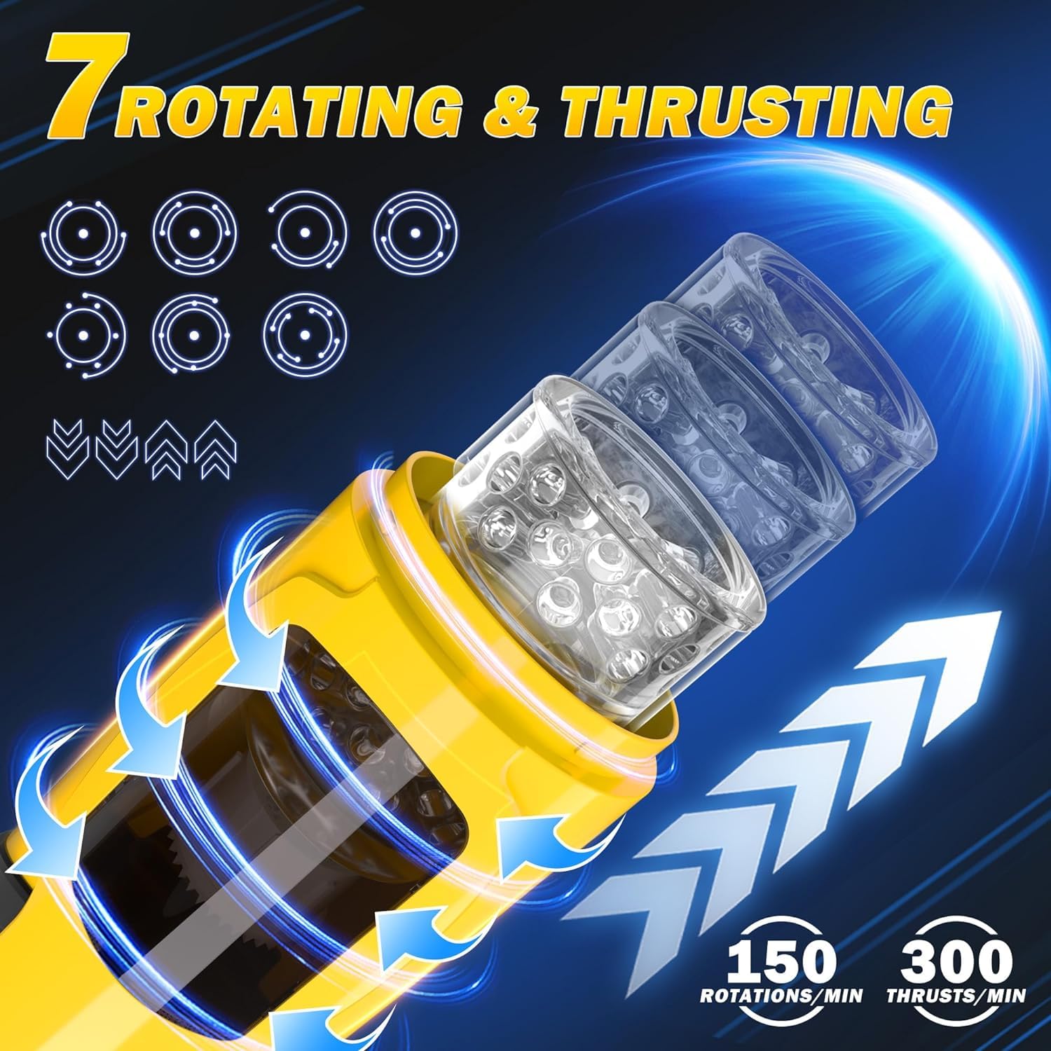 Automatic Male Masturbator with Heating & Suction - Electric Thrusting Adult Toy for Men - Hands-Free Auto BJ Machine - Portable & Discreet Design - Perfect for Solo Pleasure & Stress Relief