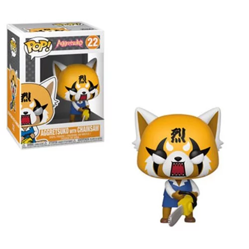 Funko Pop! Aggretsuko with Chainsaw #22 - Cute Anime Vinyl Figure for Collectors, Perfect for Office Desk & Pop Culture Fans