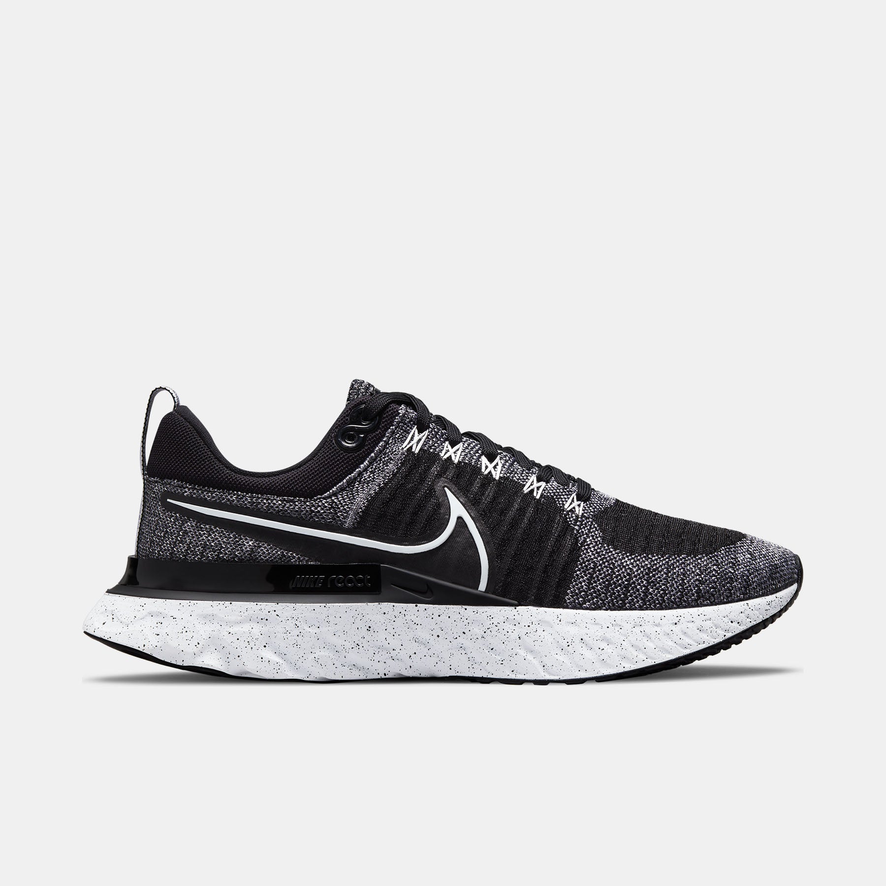 Nike React Infinity Run Flyknit 2 Running Shoes - Men's Size 11.5 in White/Black | Lightweight Cushioned Sneakers for Long Distance Running & Gym Workouts
