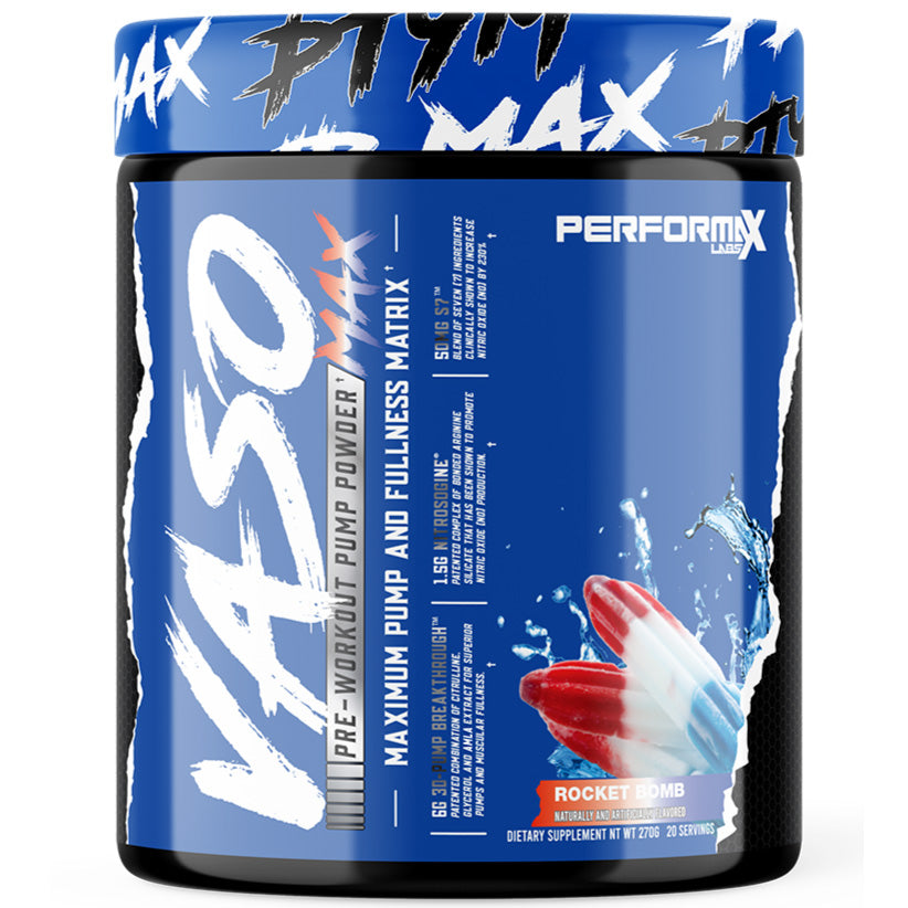 Performax Labs VasoMax - Premium Nitric Oxide Booster for Enhanced Blood Flow & Muscle Pumps - Ideal for Pre-Workout, Bodybuilding & Athletic Performance