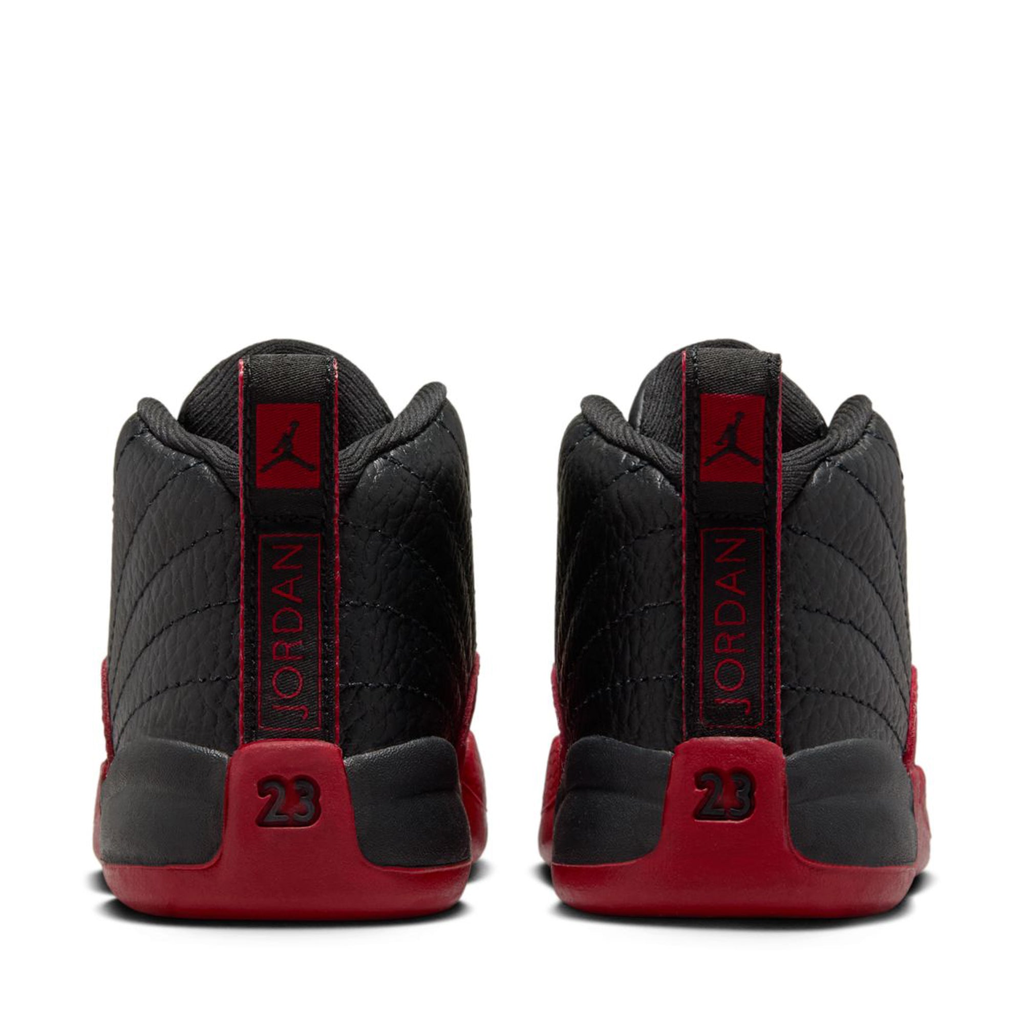 Original Jordan 12 Retro 'Flu Game' TD Sneakers - Black/Varsity Red Basketball Shoes for Men - Perfect for NBA Games & Streetwear Fashion