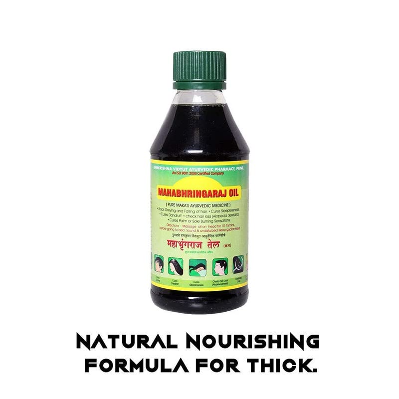 Mahabhringaraj Ayurvedic Hair Oil for Hair Growth & Hair Fall Control - Promotes Soft, Strong, Long & Thick Hair - 300ml (Pack of 1) - Perfect for Daily Hair Care & Scalp Massage at Home