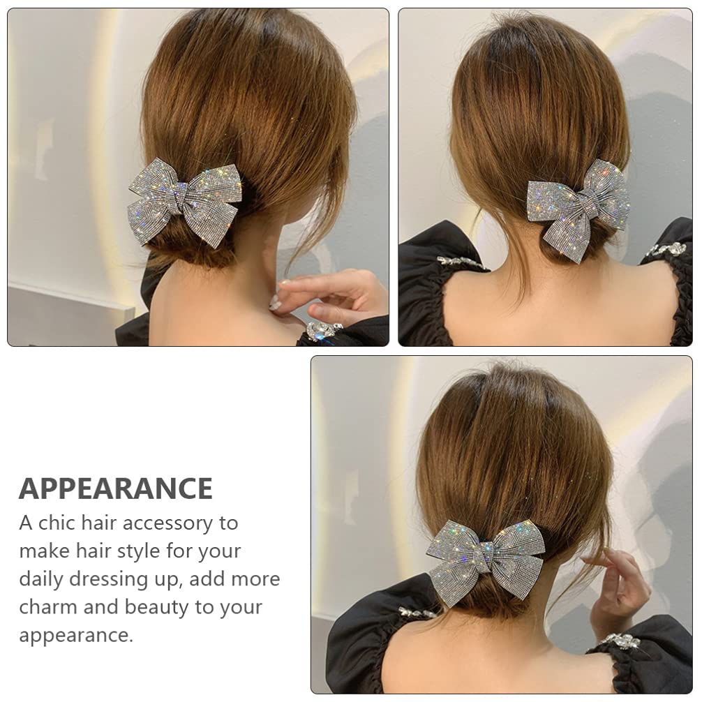 OSALADI Crystal Bow Hair Bun Maker - Hair Styling Bun Shaper & Curler for Women - Perfect for Weddings, Parties & Everyday Hairstyles