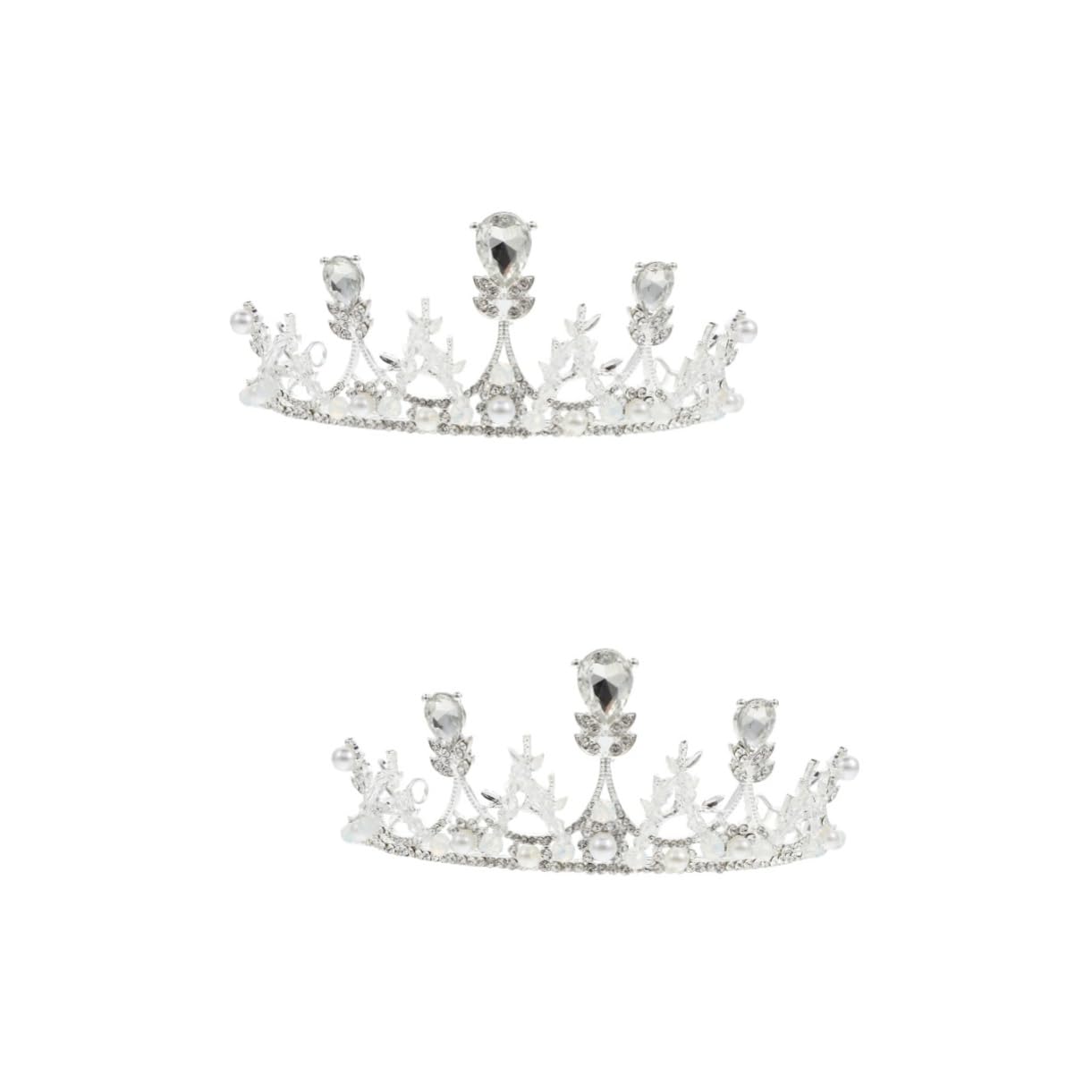 2 Pcs Vintage Crystal Bridal Tiara Set - Baroque Rhinestone Wedding Hair Crown for Women, Princess Miss Hair Accessories | Perfect for Weddings, Prom, Pageants & Special Occasions