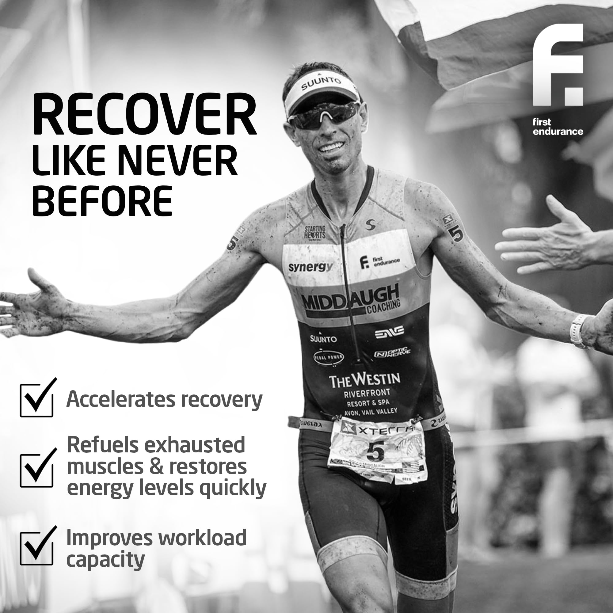 FIRST ENDURANCE Ultragen Post-Workout Recovery Drink Powder - Protein Mix for Energy Boost & Faster Muscle Recovery | Tropical Punch Flavor, 15 Servings | Ideal for Athletes, Gym Enthusiasts & Fitness Recovery