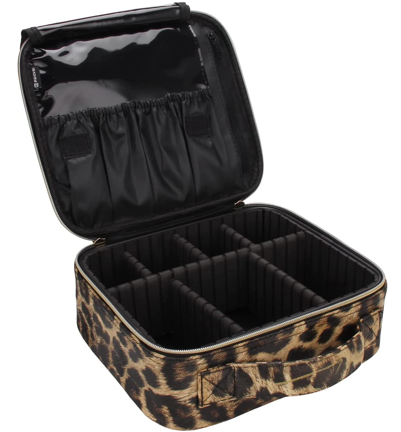 Sunaina Nylon Makeup Organizer Bag with Adjustable Compartments - Perfect for Travel & Cosmetics Storage