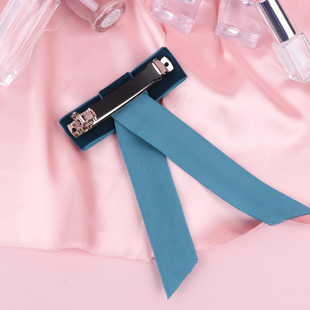 Lurrose Large Hair Bow Clips - Elegant French Barrettes & Hairpins for Women & Girls | Spring Hair Accessories | Perfect for Weddings, Parties & Business Occasions (Business Blue)