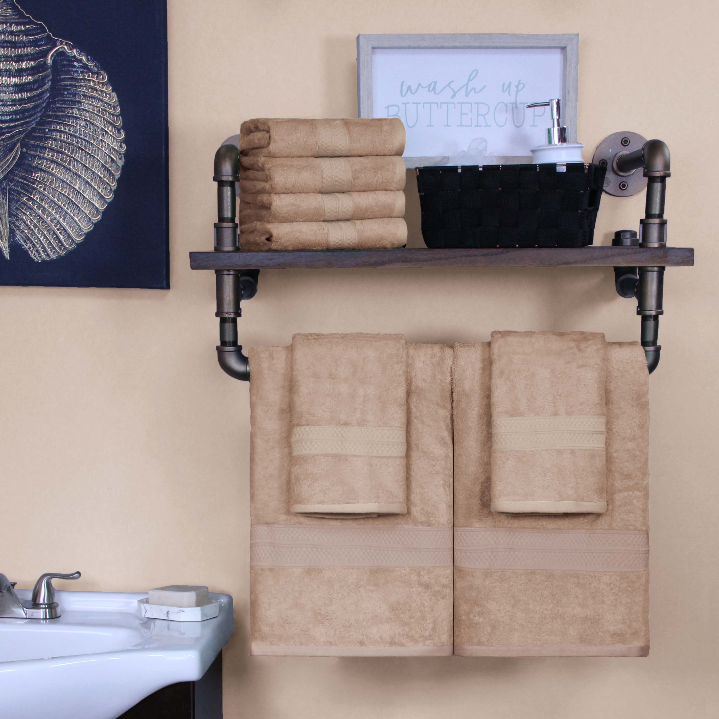 Ultra Soft Rayon Bamboo Cotton Blend Bath & Hand Towel Set | Eco-Friendly, Absorbent & Luxurious for Spa, Bathroom & Guest Use