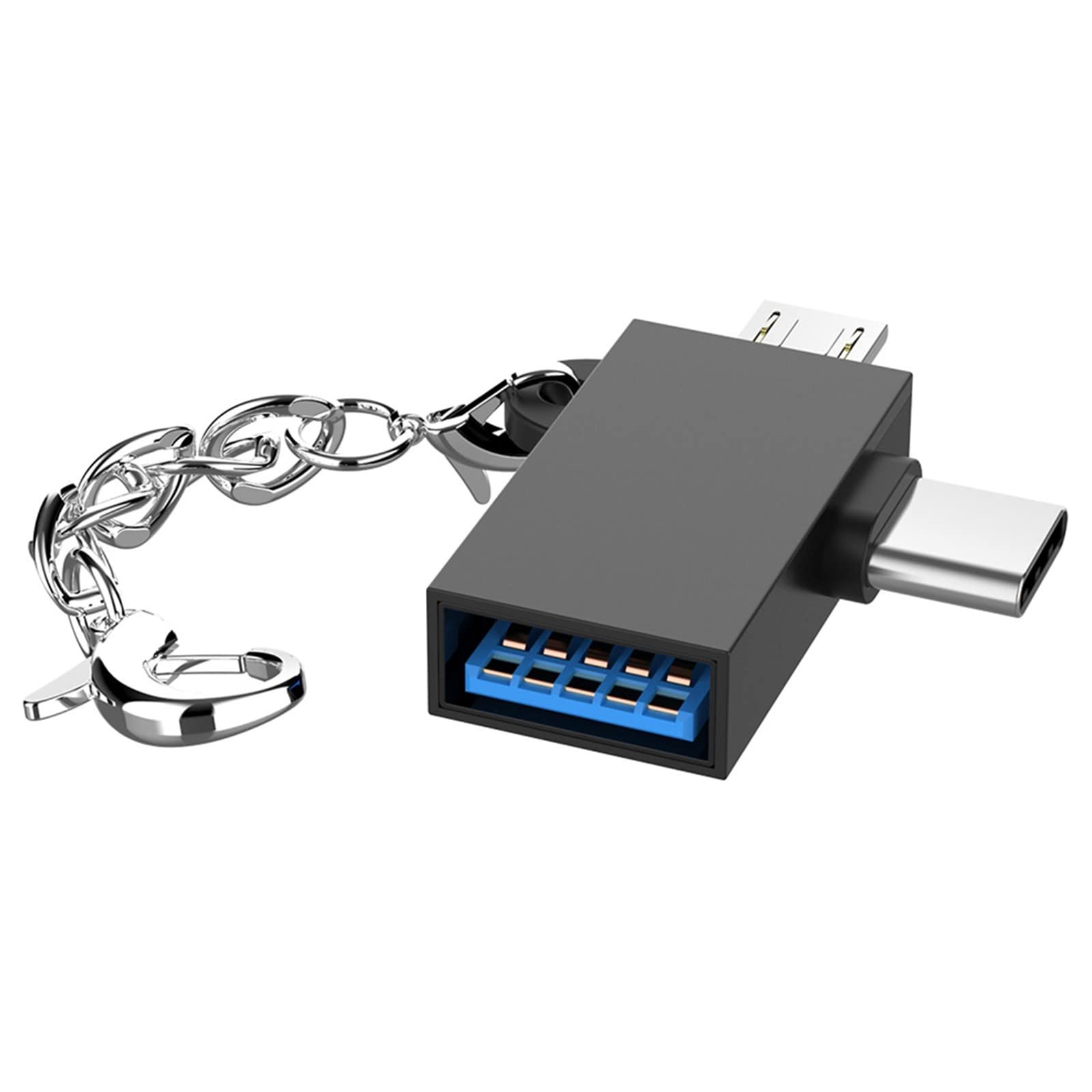 OTG to Micro USB Adapter Converter - USB 3.0 Fast Data Transfer for Smartphones & Tablets - Compatible with Android Devices (Black) - Perfect for Charging, File Transfer & OTG Functions