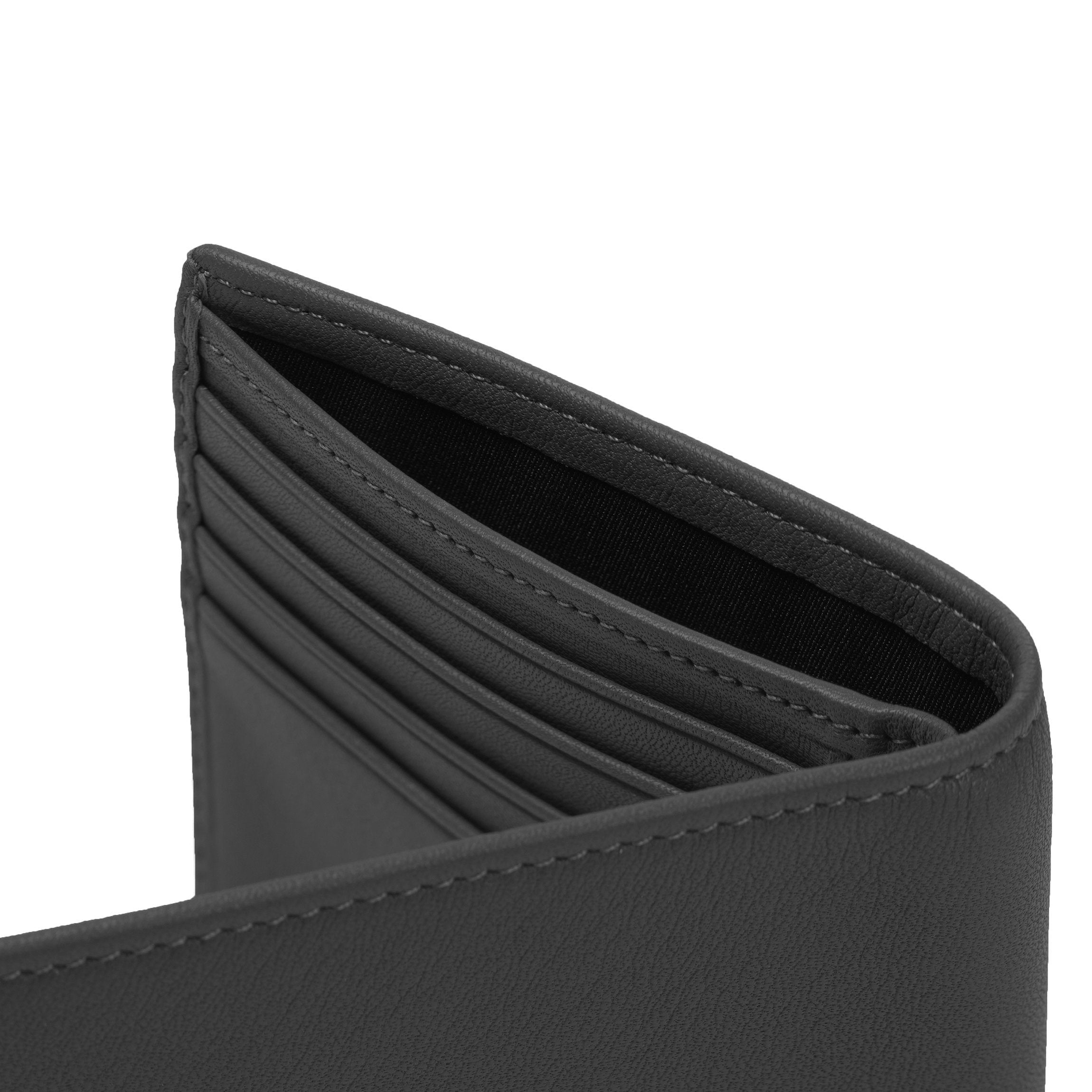 Premium Bifold Wallet for Men - Genuine Leather RFID Blocking Slim Minimalist Design with Black Onyx Finish | Perfect for Everyday Carry, Travel & Business Use