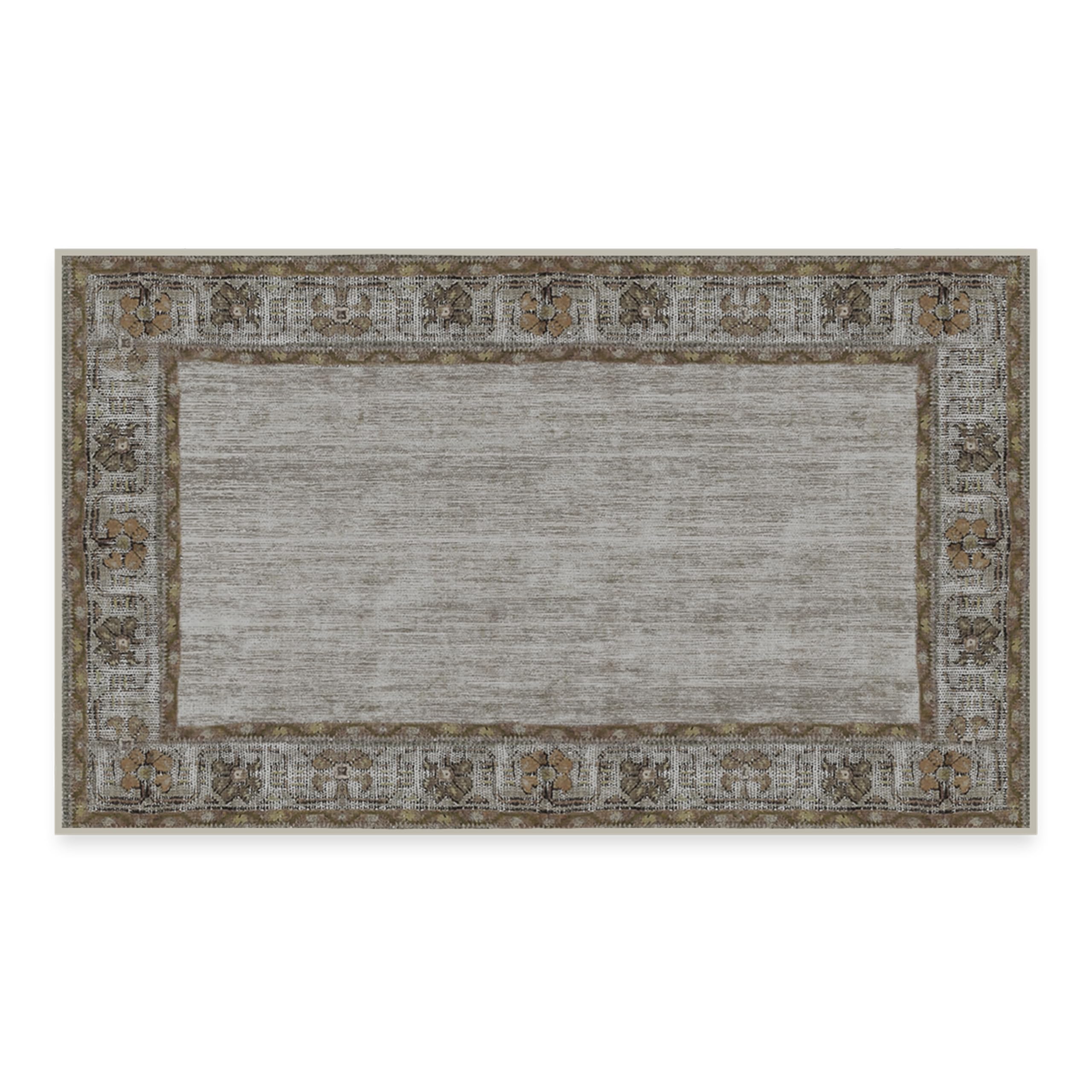 Ruggable Washable 3x5 Area Rug - Zinnia Hazel Pattern | Non-Slip Premium Rug for Living Room, Bedroom, Kitchen, Office & Classroom | Machine Washable with Gripper Pad | Perfect for High-Traffic Areas & Pet-Friendly Homes