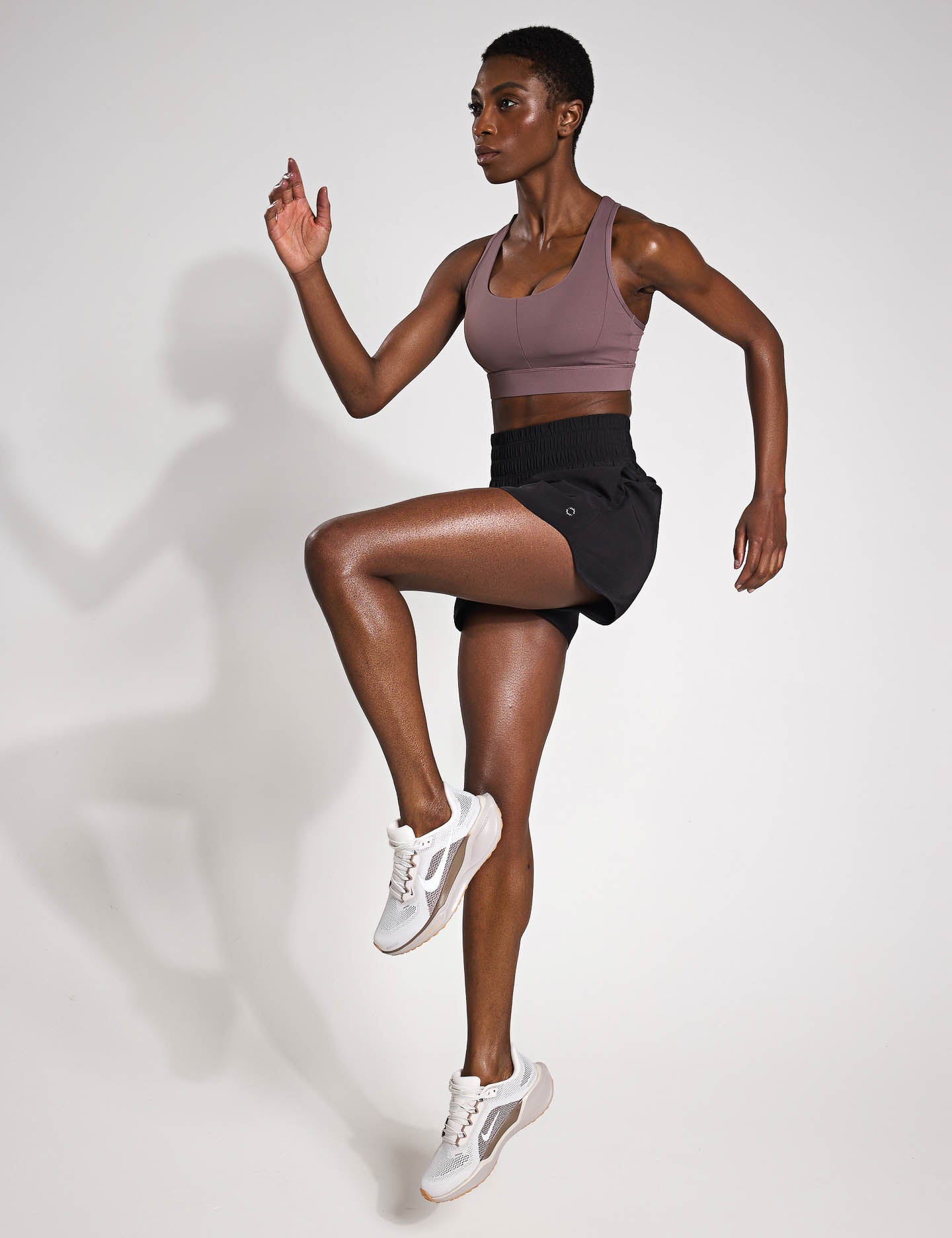 Bronte Running Shorts for Women - Black Athletic Shorts for Running, Gym & Workouts | Lightweight & Breathable