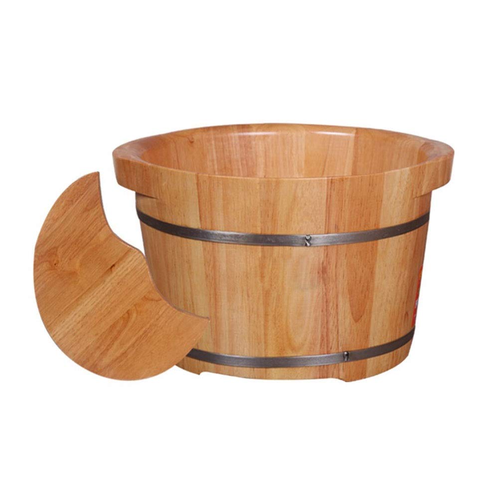 Premium Solid Wood Foot Bath Massager Tub - Natural Wooden Foot Spa Bucket for Relaxation & Detox - Perfect for Home Spa, Aromatherapy & Stress Relief