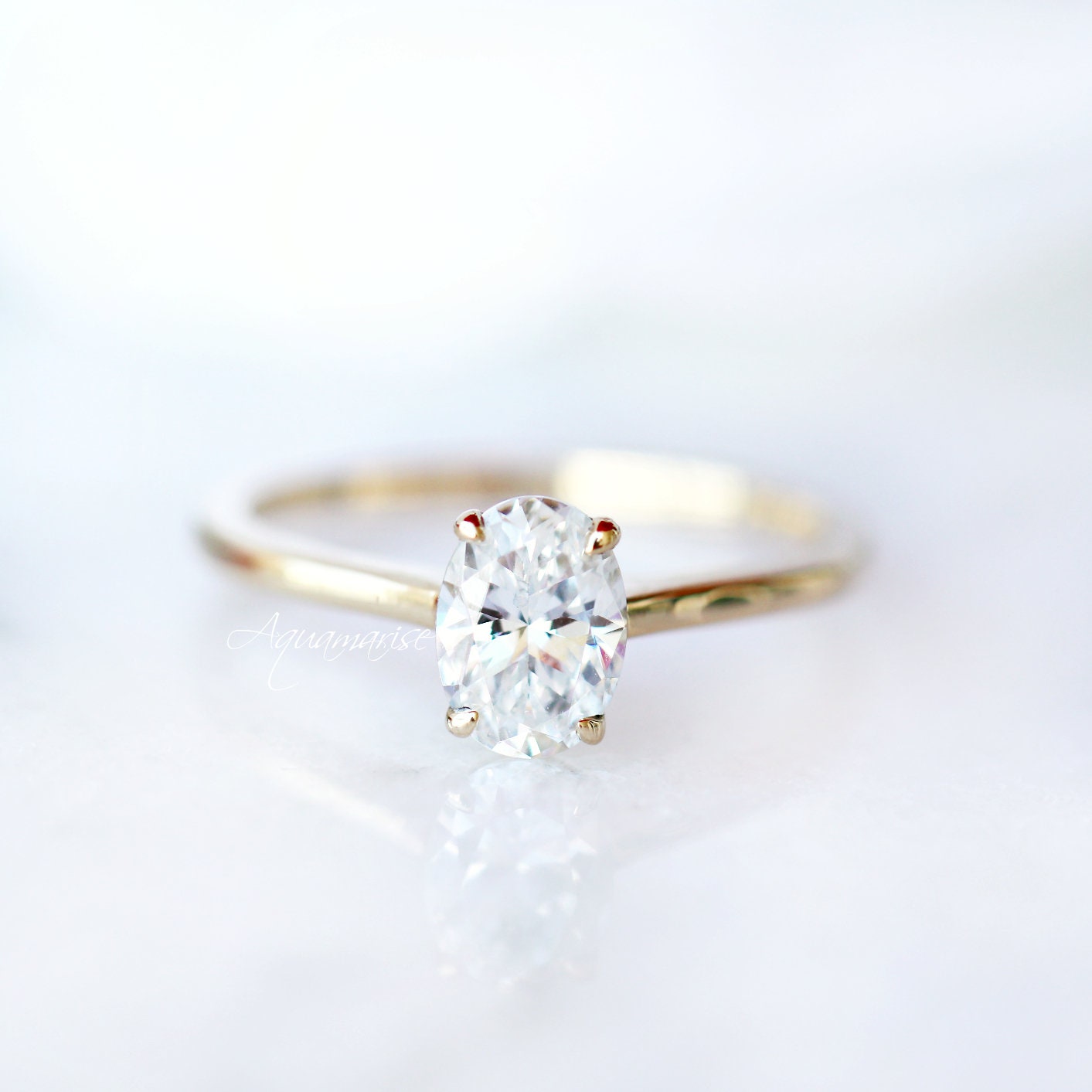 Lab Grown Diamond Engagement Ring Set - 14K Solid Yellow Gold Wedding Band (IGI Certified) | Perfect for Proposals, Anniversaries & Bridal Jewelry