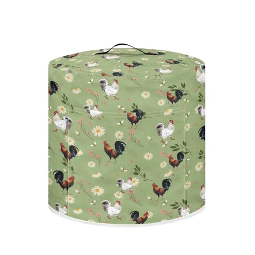 Rooster Daisy Floral Green